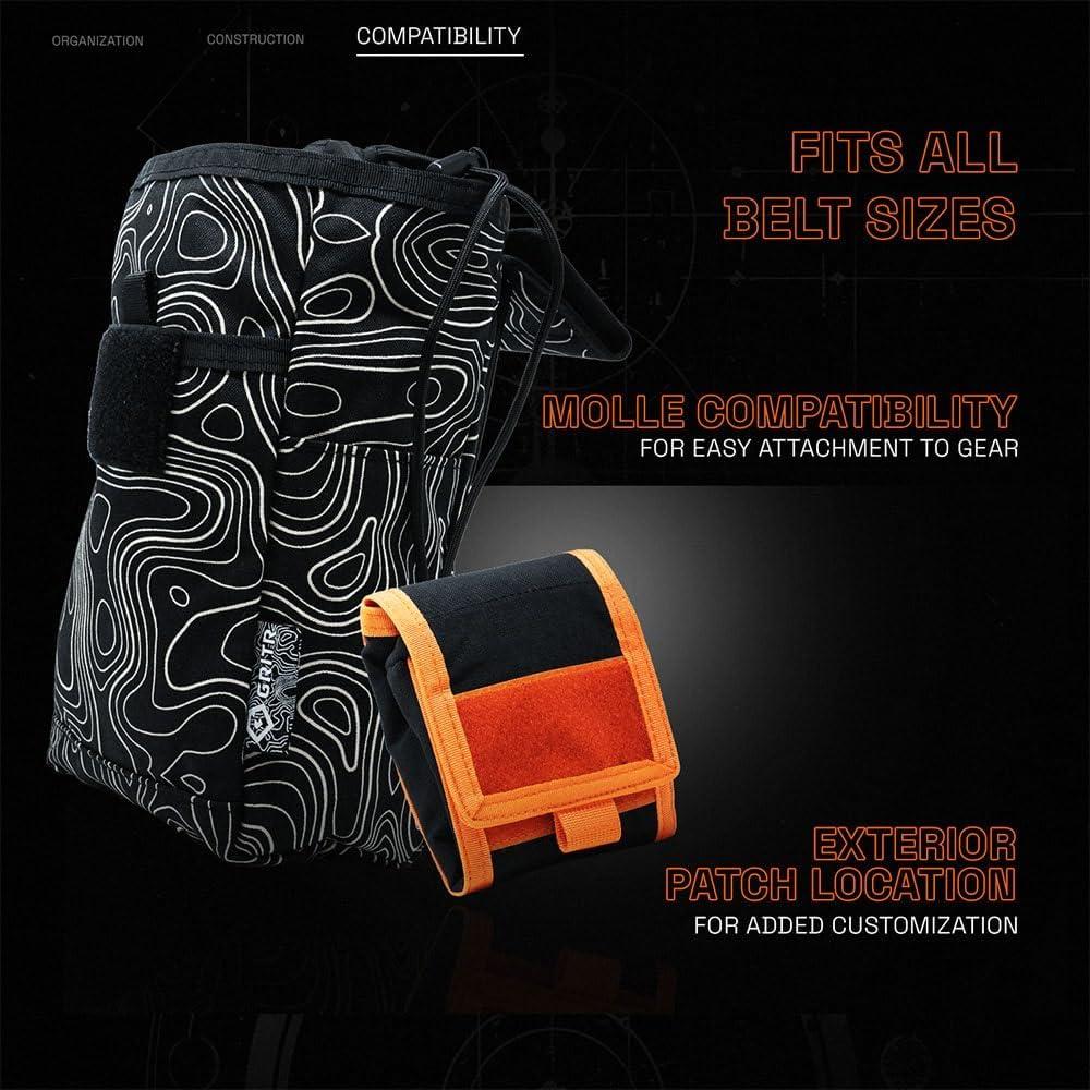 Bolsa Táctica Utilitaria GRITR Verde Topográfico MOLLE 24.1x15.2cm