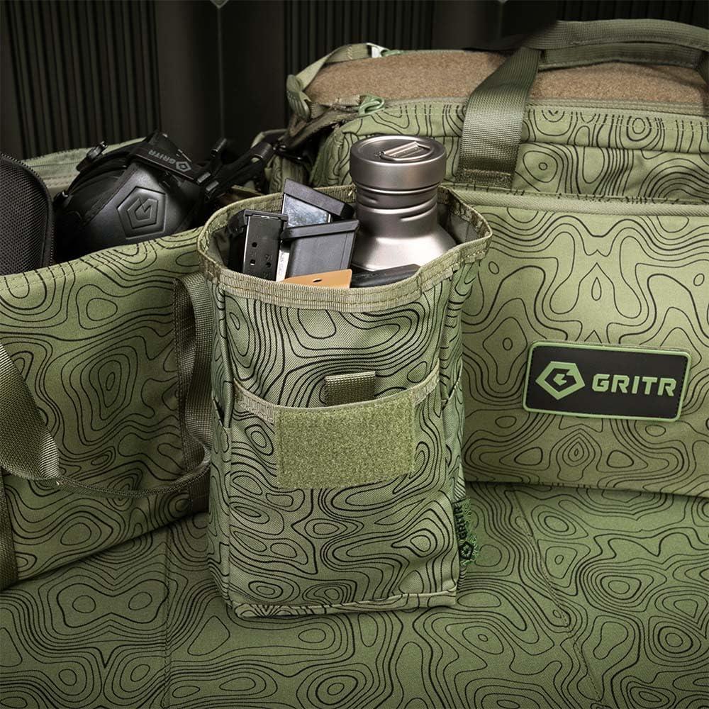 Bolsa Táctica Utilitaria GRITR Verde Topográfico MOLLE 24.1x15.2cm