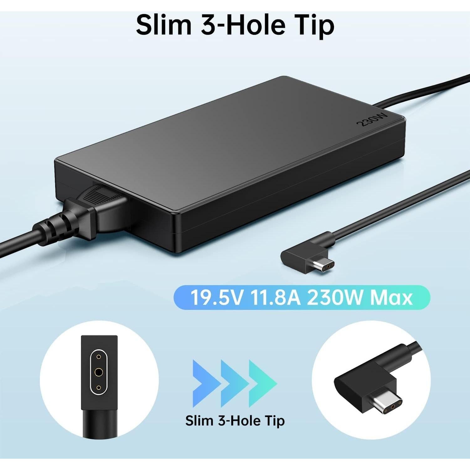 Adaptador de Corriente 230W DONGERDI para Razer Blade 15 14 17