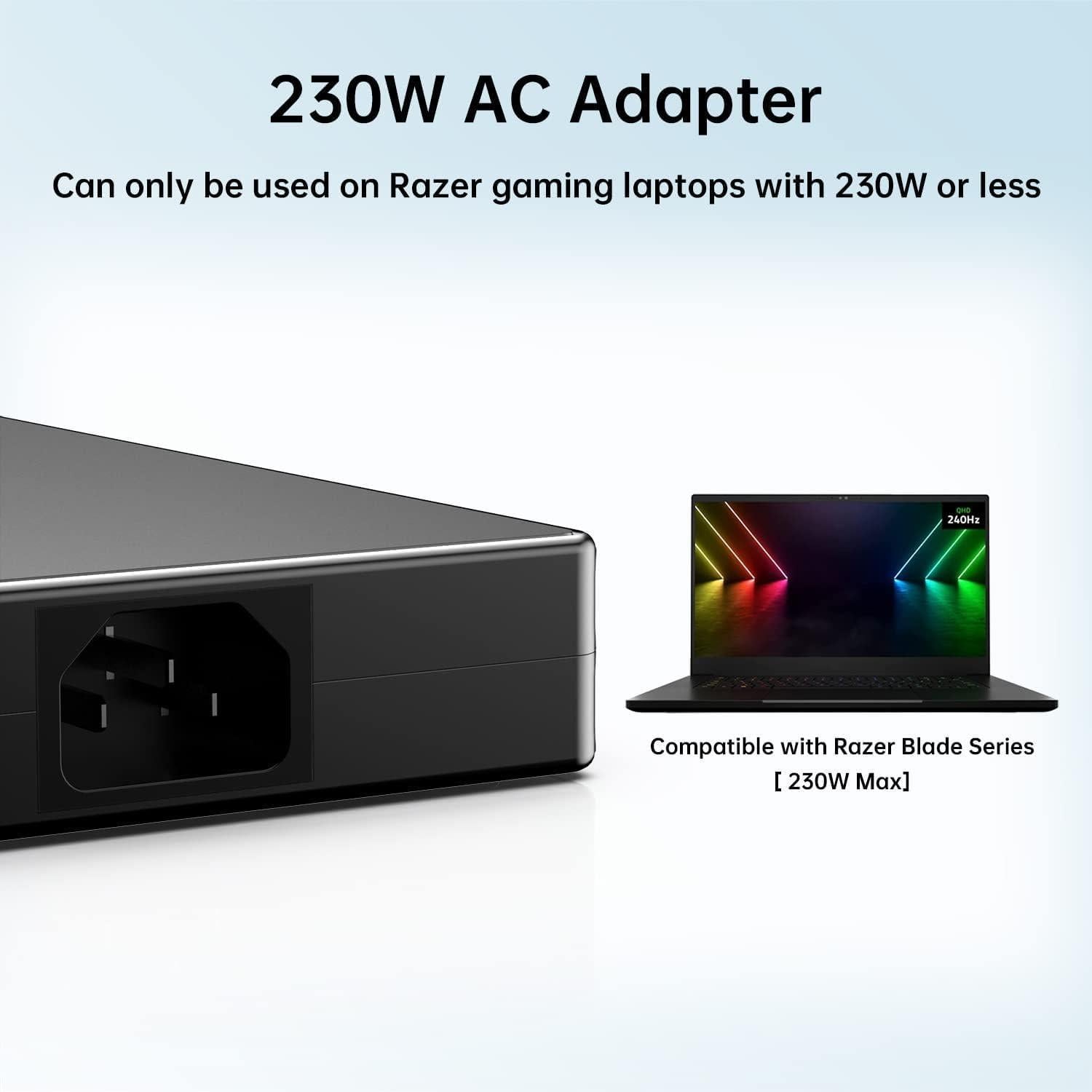 Adaptador de Corriente 230W DONGERDI para Razer Blade 15 14 17