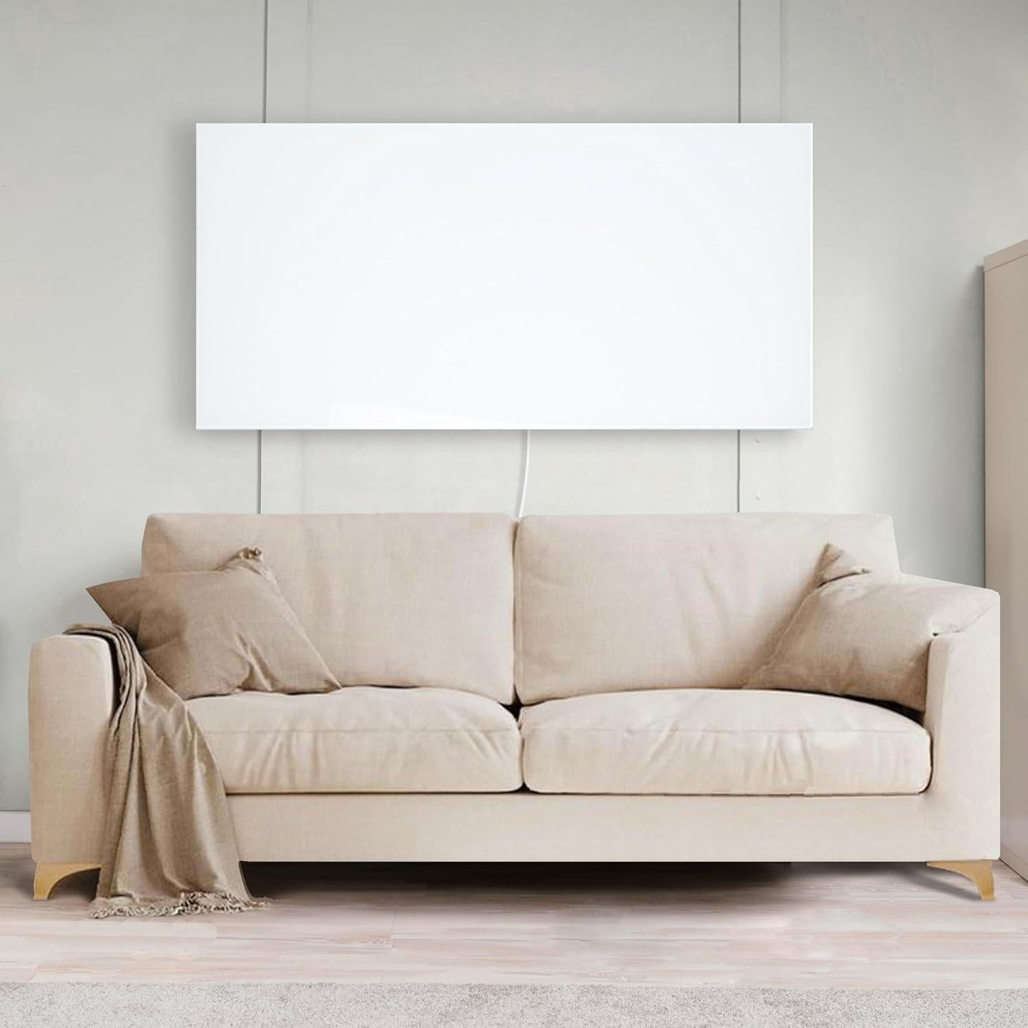 Calentador de Panel Radiante WarmlyYours 800W Vidrio Blanco 61x119cm