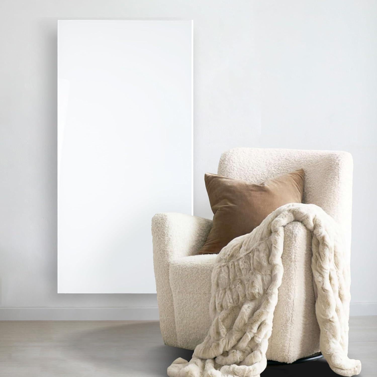 Calentador de Panel Radiante WarmlyYours 800W Vidrio Blanco 61x119cm