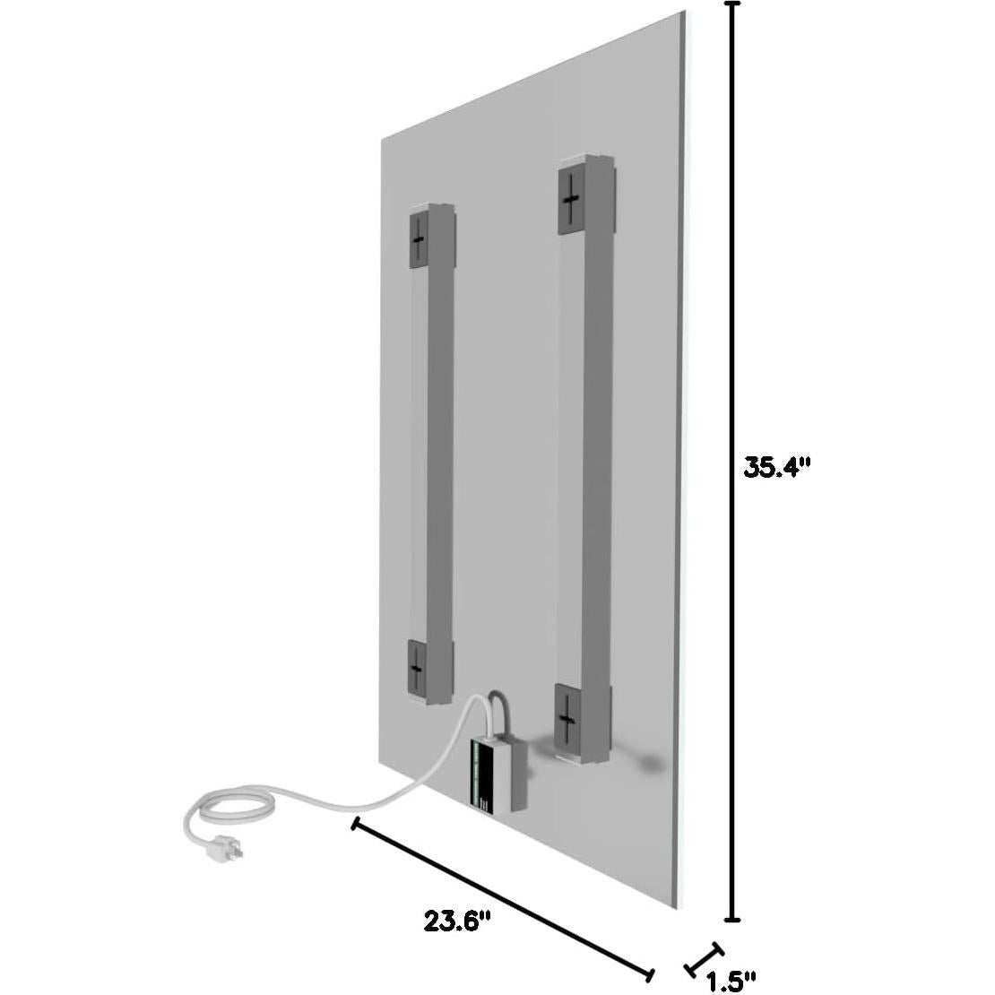 Calentador de Panel Radiante WarmlyYours 800W Vidrio Blanco 61x119cm