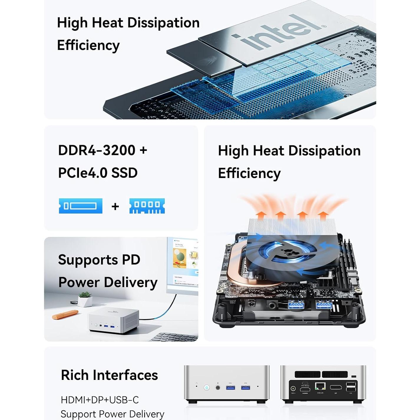 Mini PC MINISFORUM UN1290 Core i9-12900HK 5GHz 14C/20T