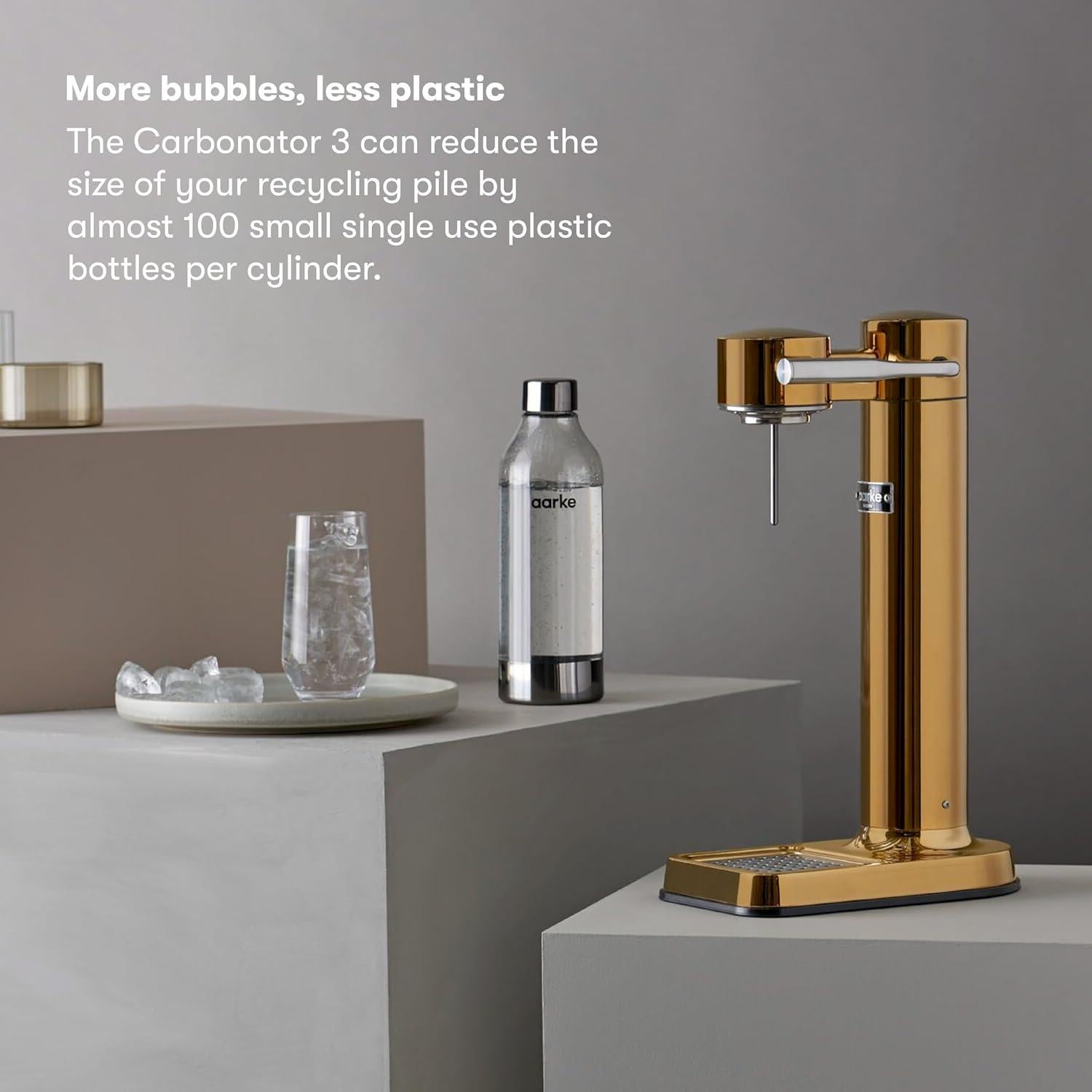 Aarke Carbonator 3 - Máquina de agua con gas 800ml Oro