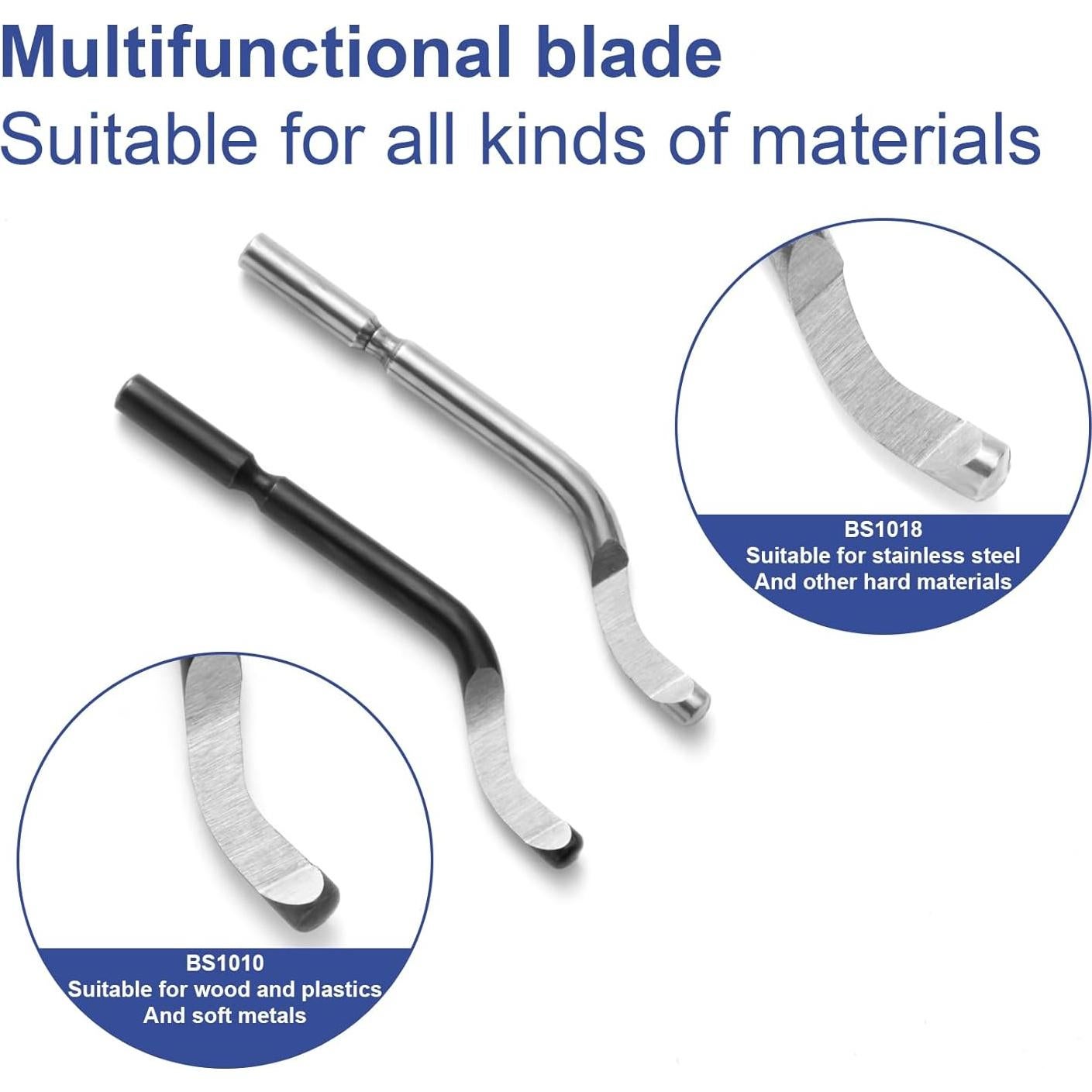 Juego de Herramientas de Desbarbado Rtcimoic 10 Piezas Acero Rápido