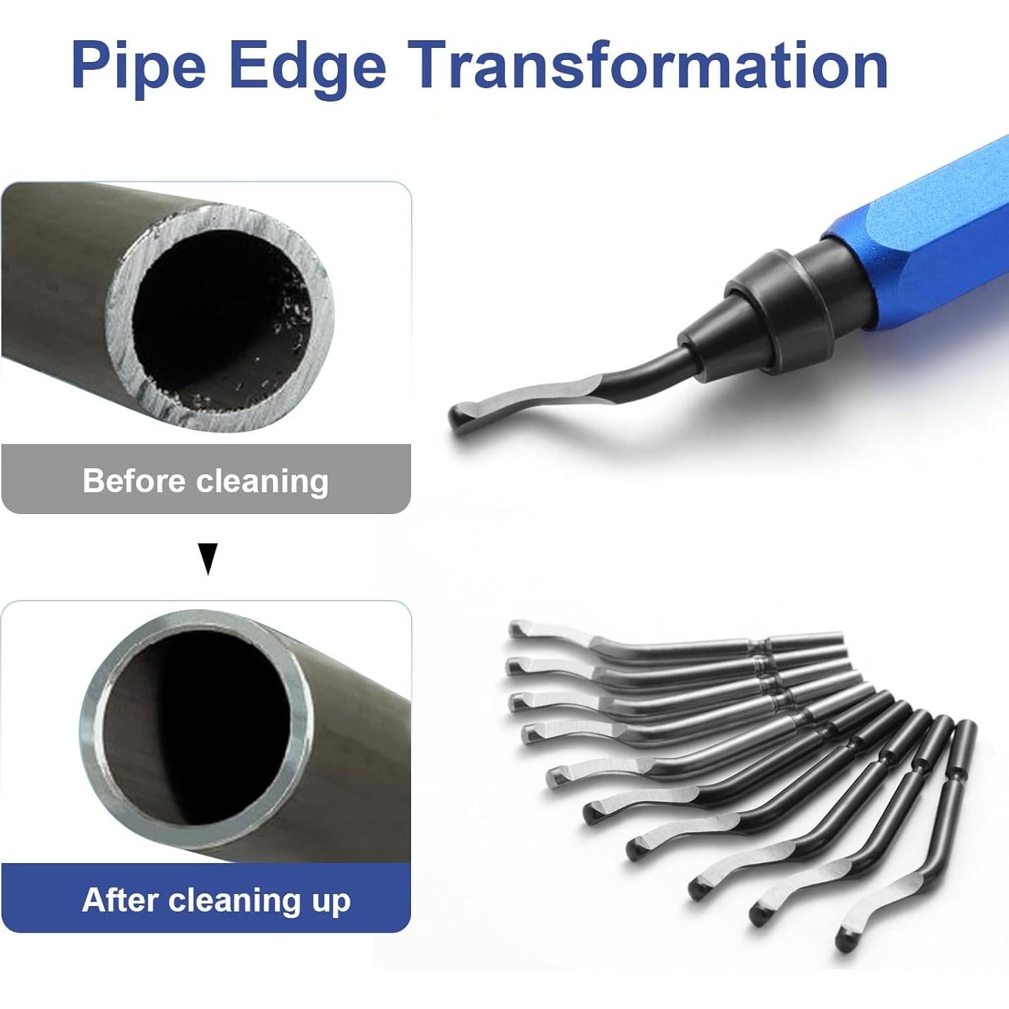 Juego de Herramientas de Desbarbado Rtcimoic 10 Piezas Acero Rápido