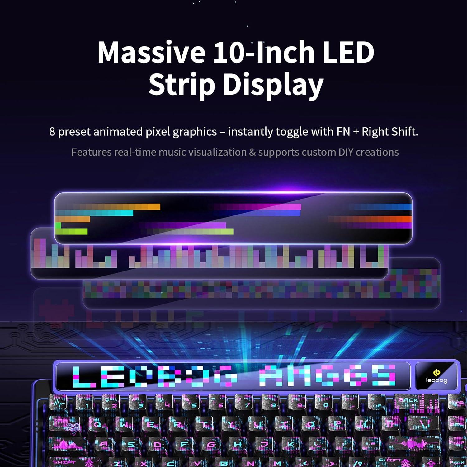 Teclado Mecánico Inalámbrico AMG65 RGB 65% - Púrpura