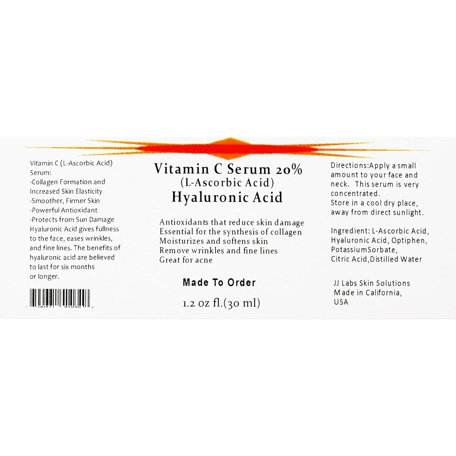 Suero Antienvejecimiento Vitamina C 20% JJLabs 34g