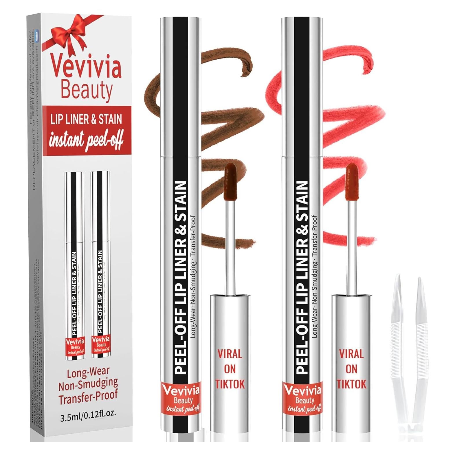 Tinte de Labios Peel Off 2pcs - Larga Duración Impermeable