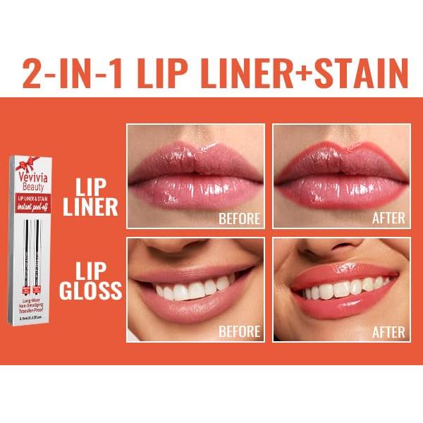 Tinte de Labios Peel Off 2pcs - Larga Duración Impermeable