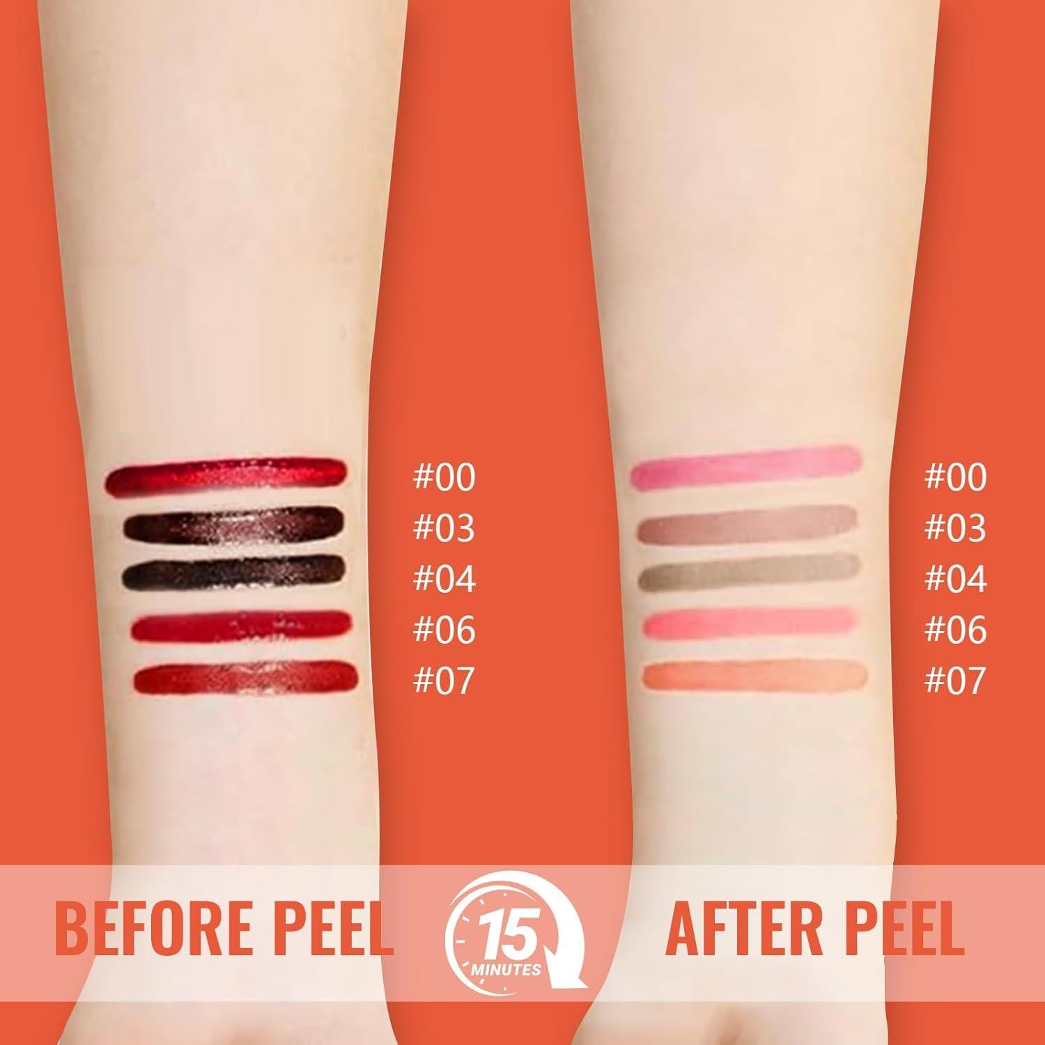 Tinte de Labios Peel Off 2pcs - Larga Duración Impermeable