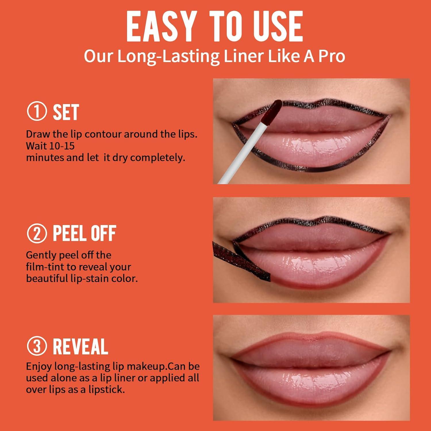Tinte de Labios Peel Off 2pcs - Larga Duración Impermeable