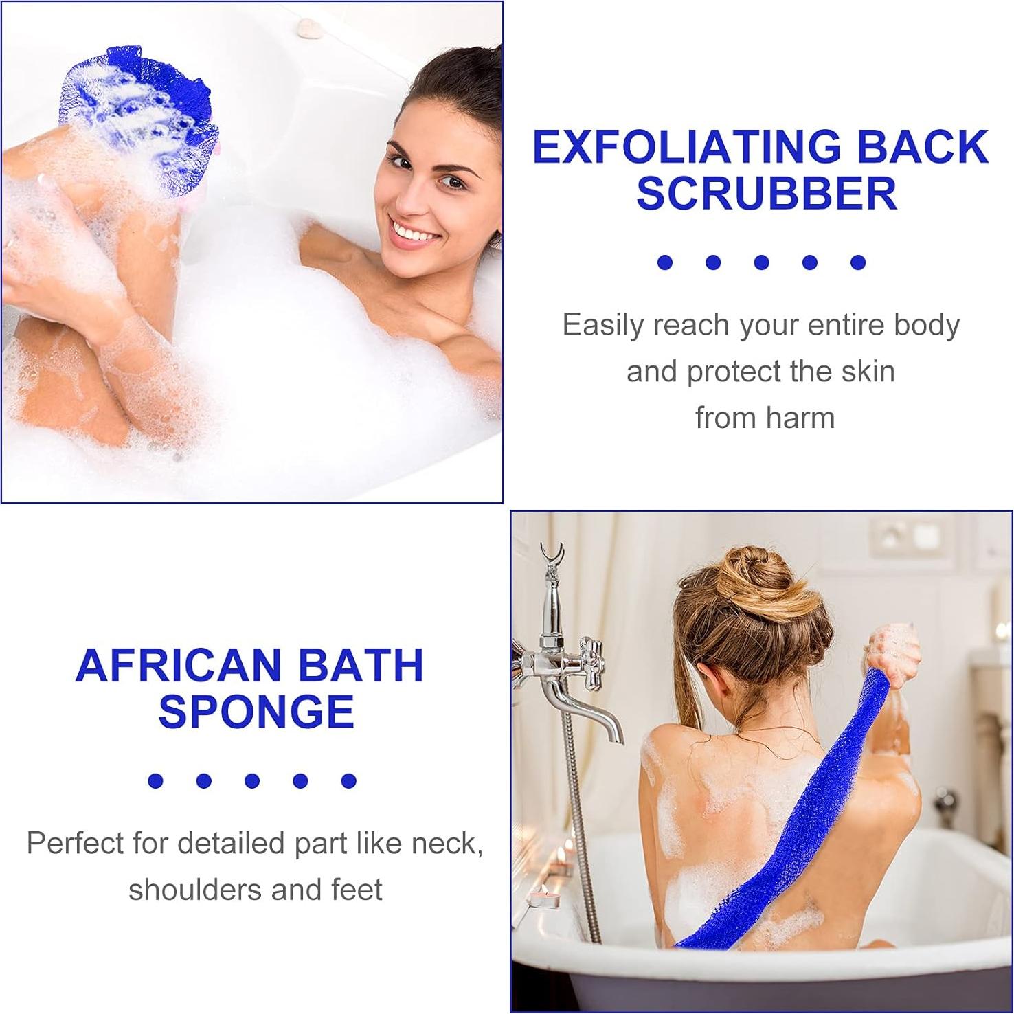 Esponjas de Baño Exfoliantes Patelai - 2 Piezas Azul