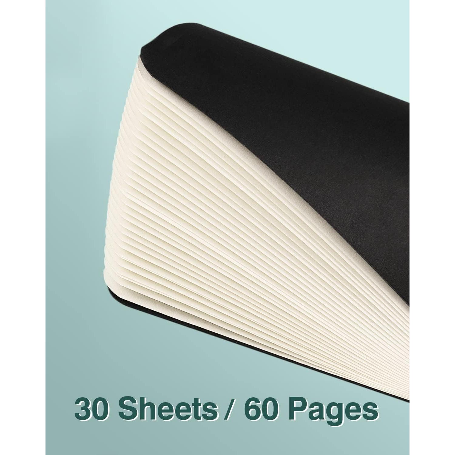 Cuadernos de Bolsillo Gwybkq 12 Piezas 30 Hojas Negro