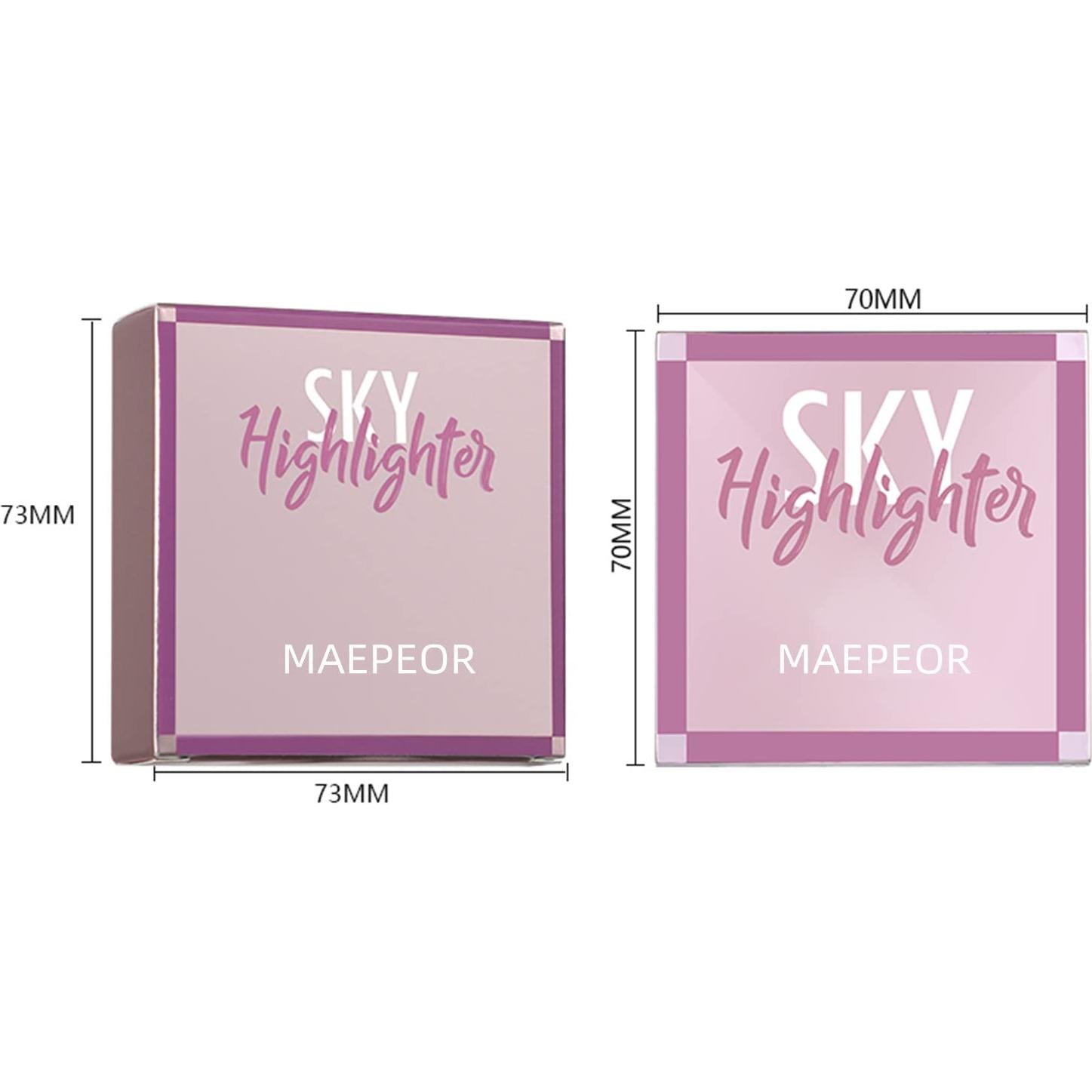 Paleta de Iluminador Facial MAEPEOR 8 Colores Brillo Perla