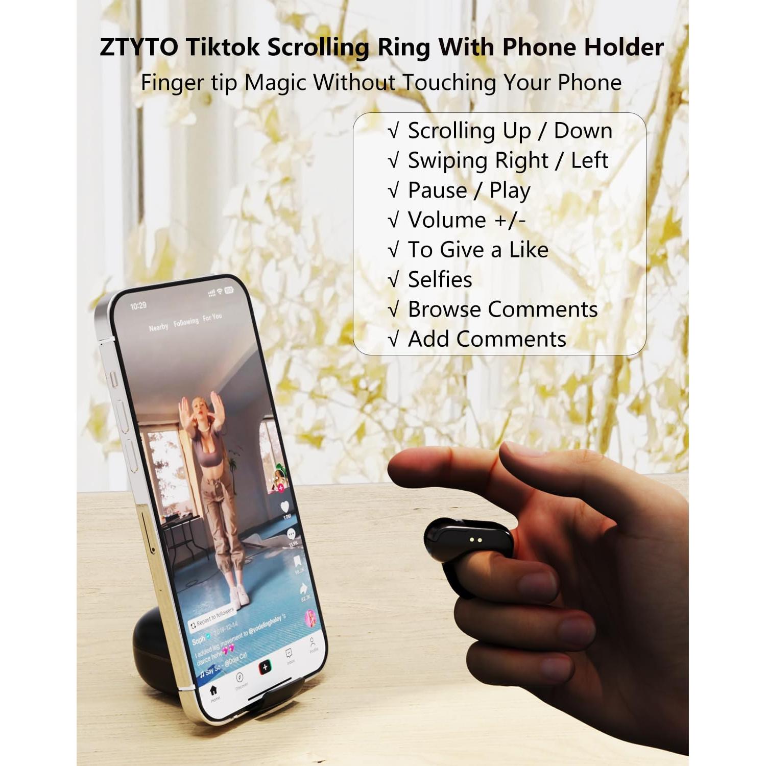 Anillo de Desplazamiento ZTYTO D06 con Touchpad y Control Remoto