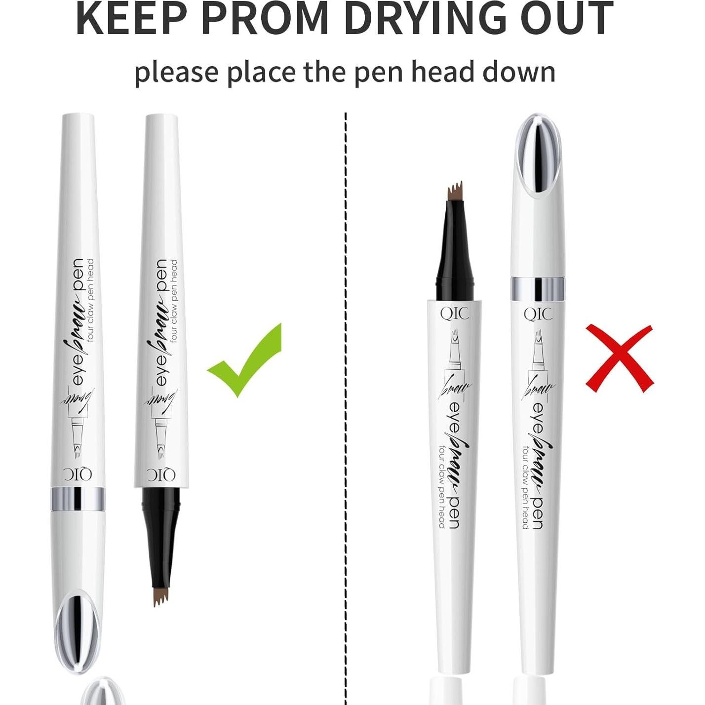 Lápiz de Cejas Impermeable Yulinlon 4 Vías 1# Café Claro