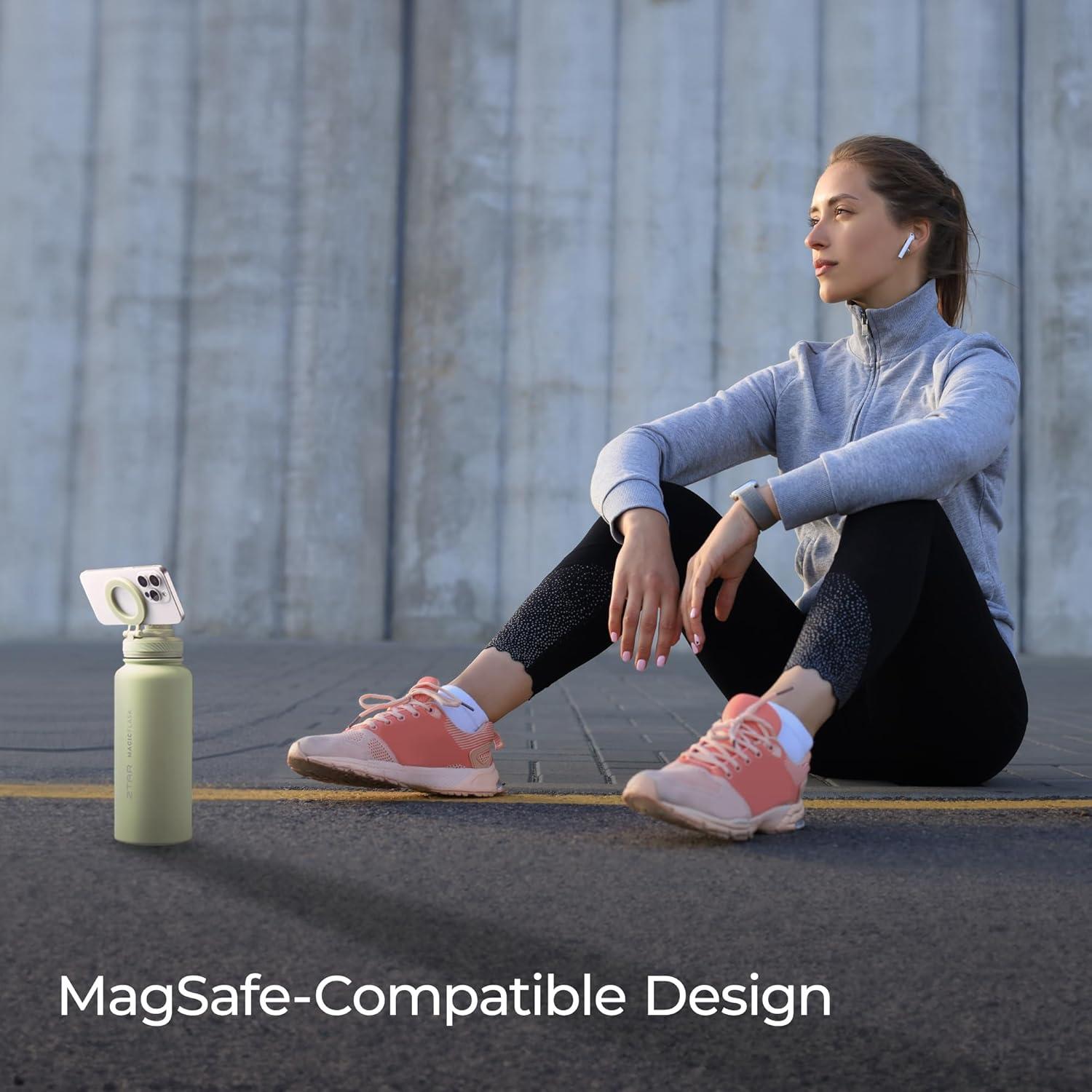 Botella de Agua ZTAR 0.95L Acero Inoxidable Aislada Rosa