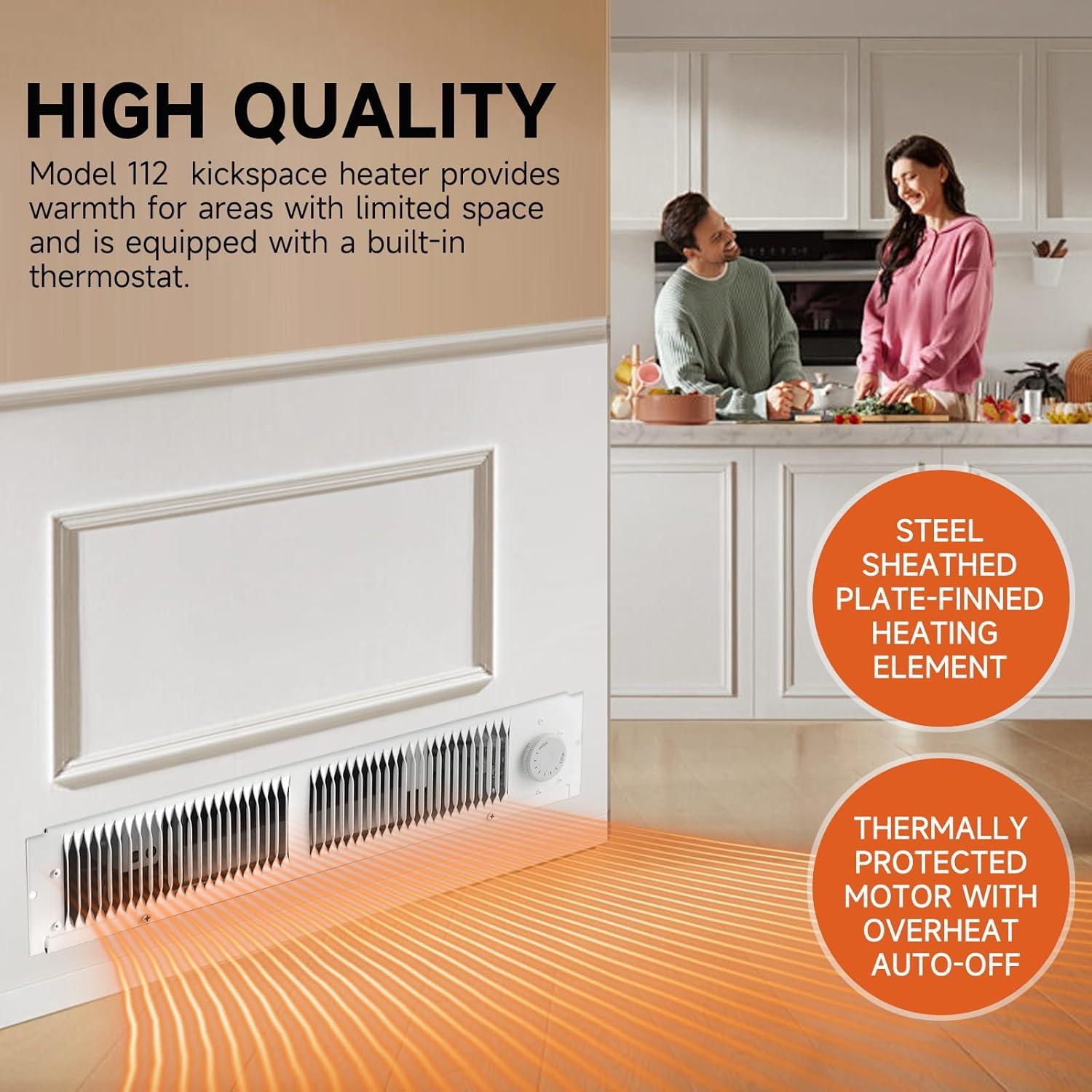 Calentador de espacio Kolasina 1500W con termostato 13.94 m²