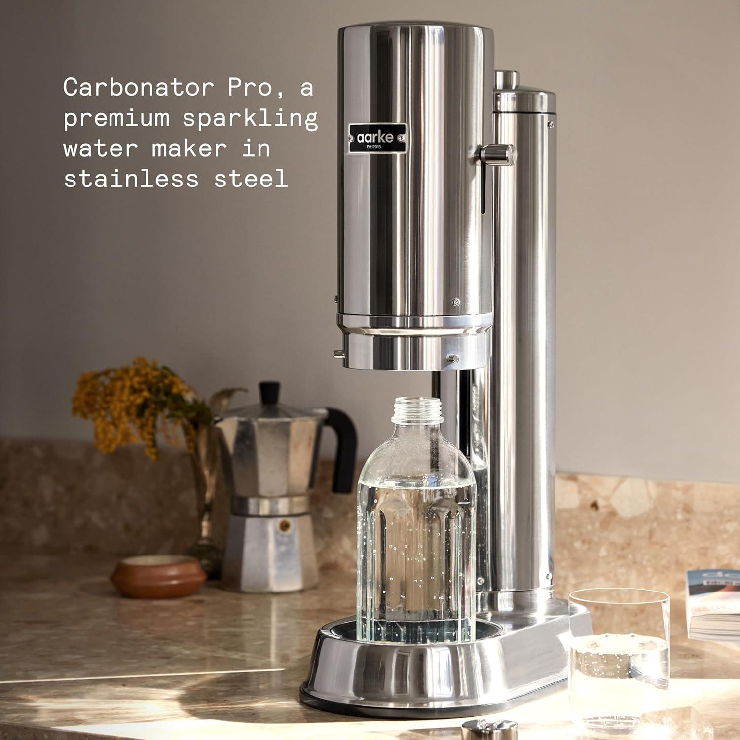 Aarke Carbonator Pro - Máquina de Agua Espumosa 700 mL Acero