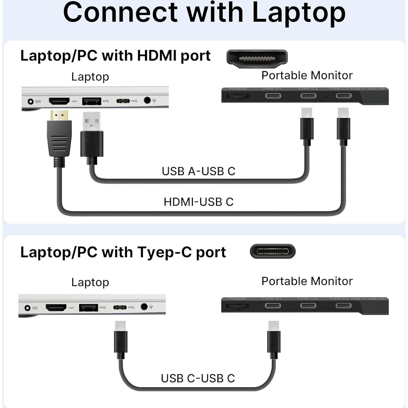 Extensor de Pantalla Portátil AOKER S8 35.56cm FHD IPS