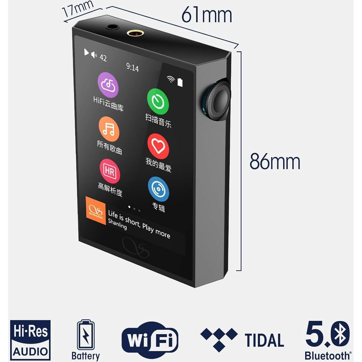 Reproductor de Música Portátil SHANLING M1 Plus 3.2" Bluetooth 5.2