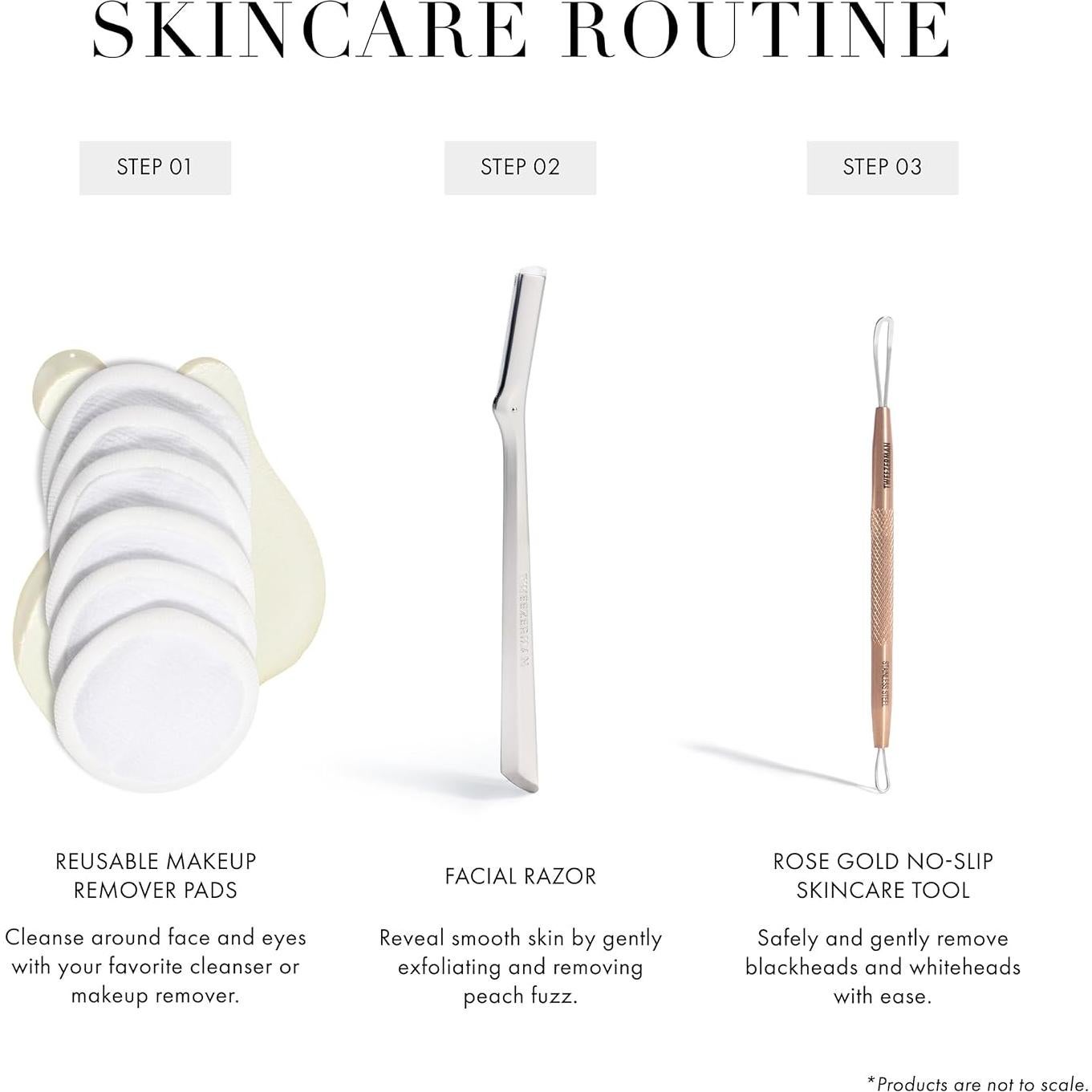 Herramienta de Cuidado de la Piel Tweezerman Oro Rosa Doble Cara