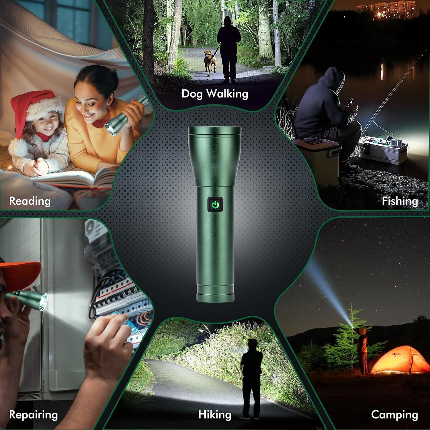 Linterna Recargable Sogidon 990,000L 2PCS LED IP76 140°