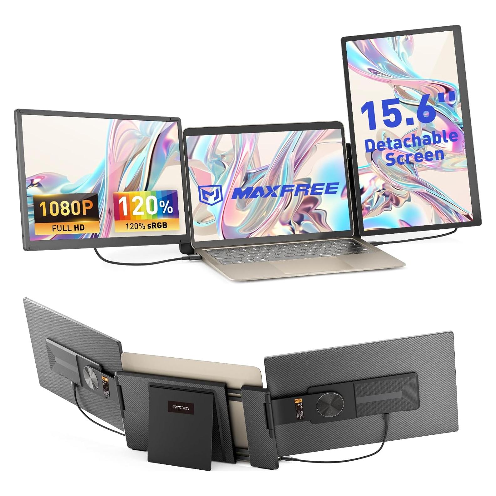 Maxfree S6 Extensor de Pantalla Triple 15.6" 1080P FHD