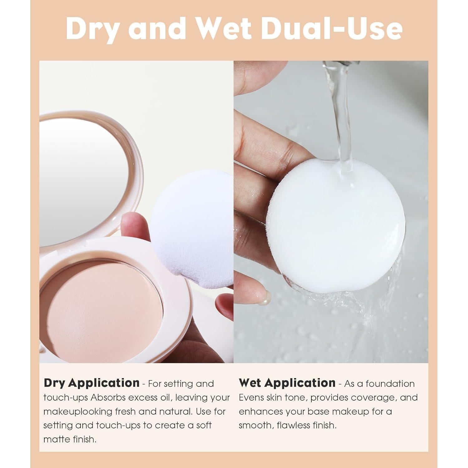 Polvo Compacto UCANBE 2-en-1 Mate Control Aceite 90g Claro