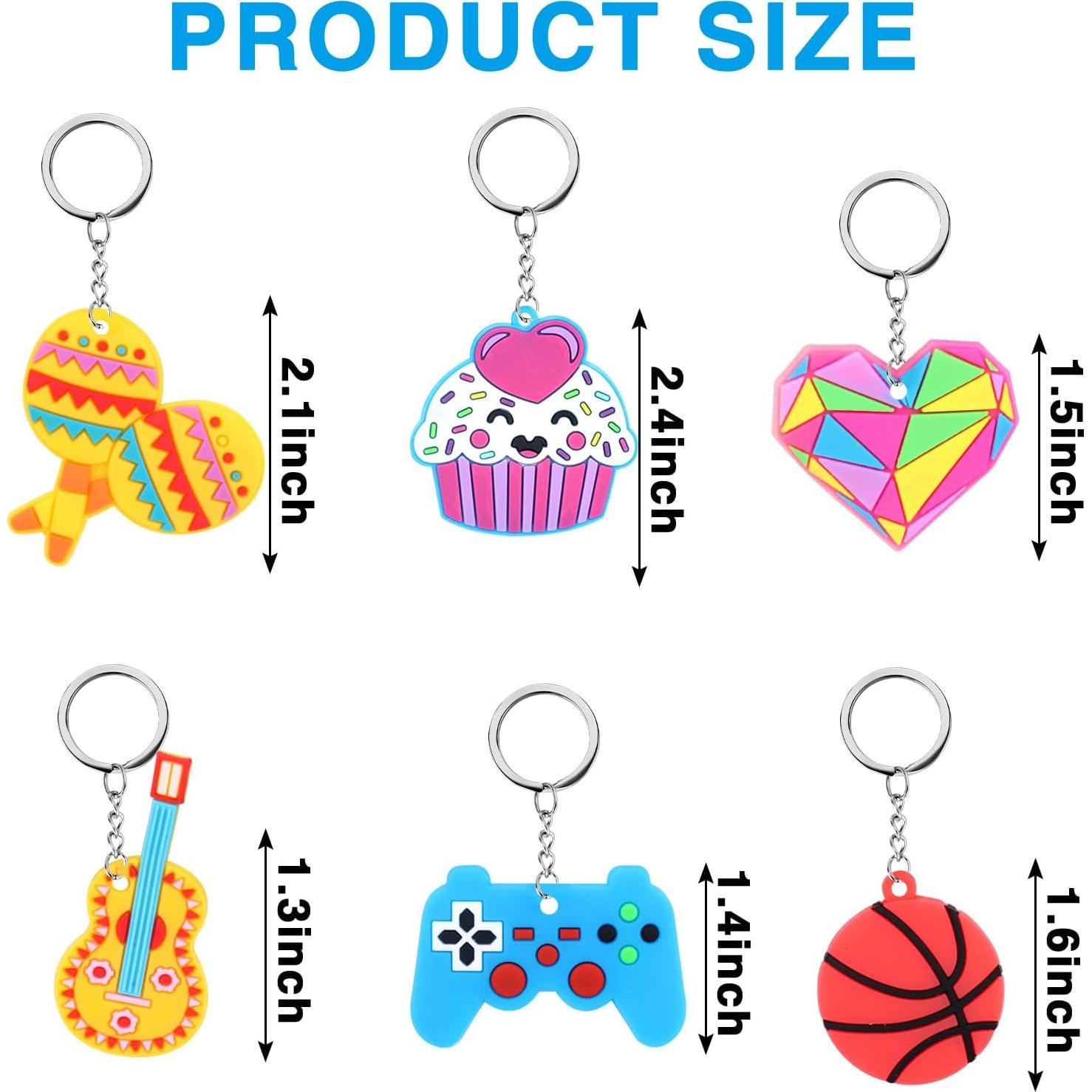 58 Llaveros de Silicona para Niños Hazms - Fiesta Cumpleaños