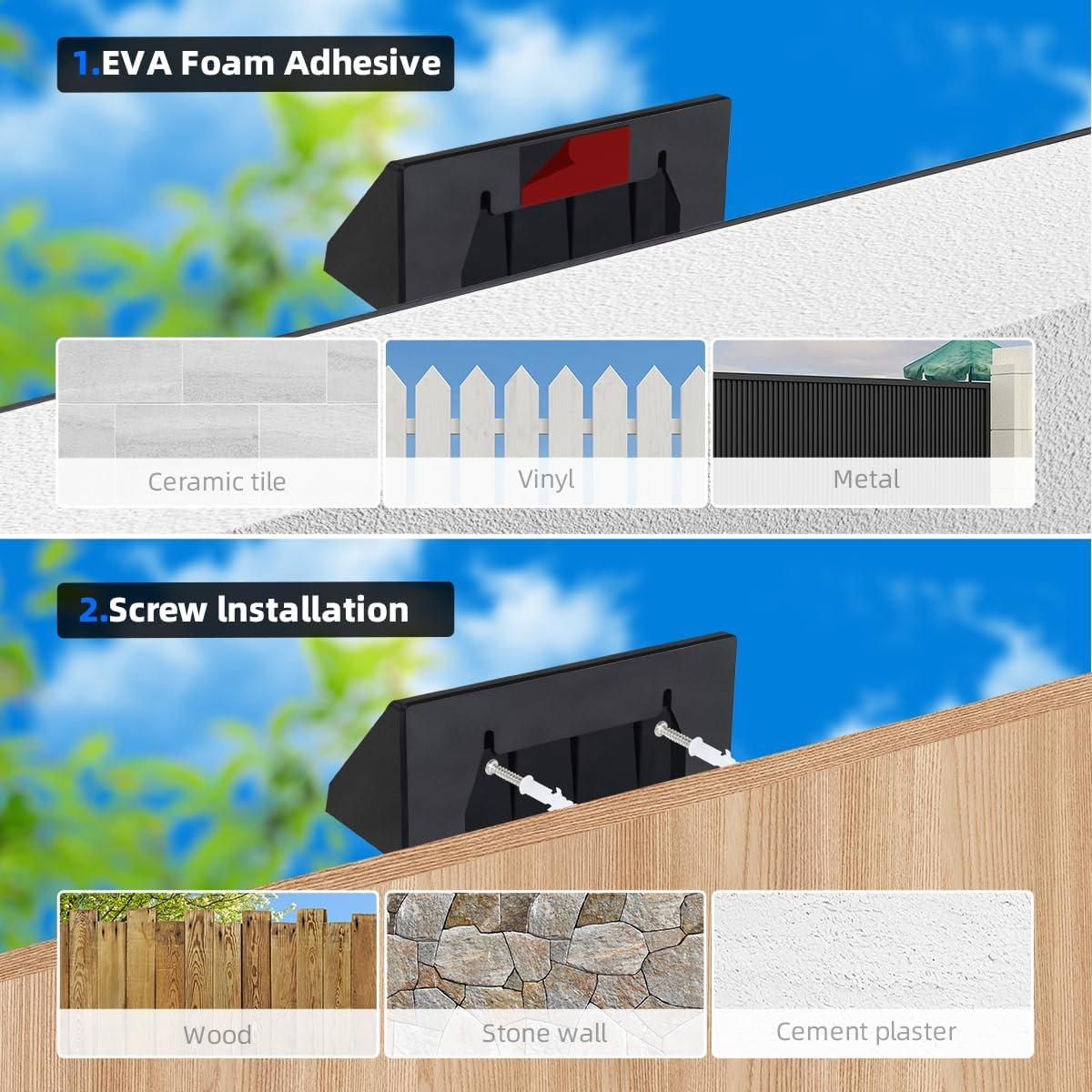 Luces de Pared Solares XmnSoly 2 Paquete LED Impermeables