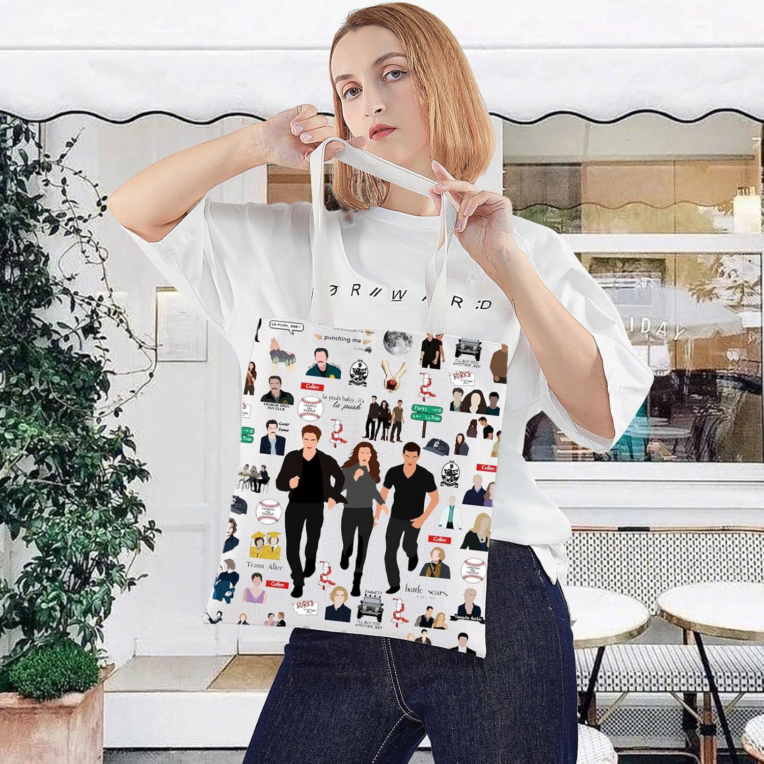 Bolsa Tote de Lona LEVLO Cullen T para Fans de Vampiros