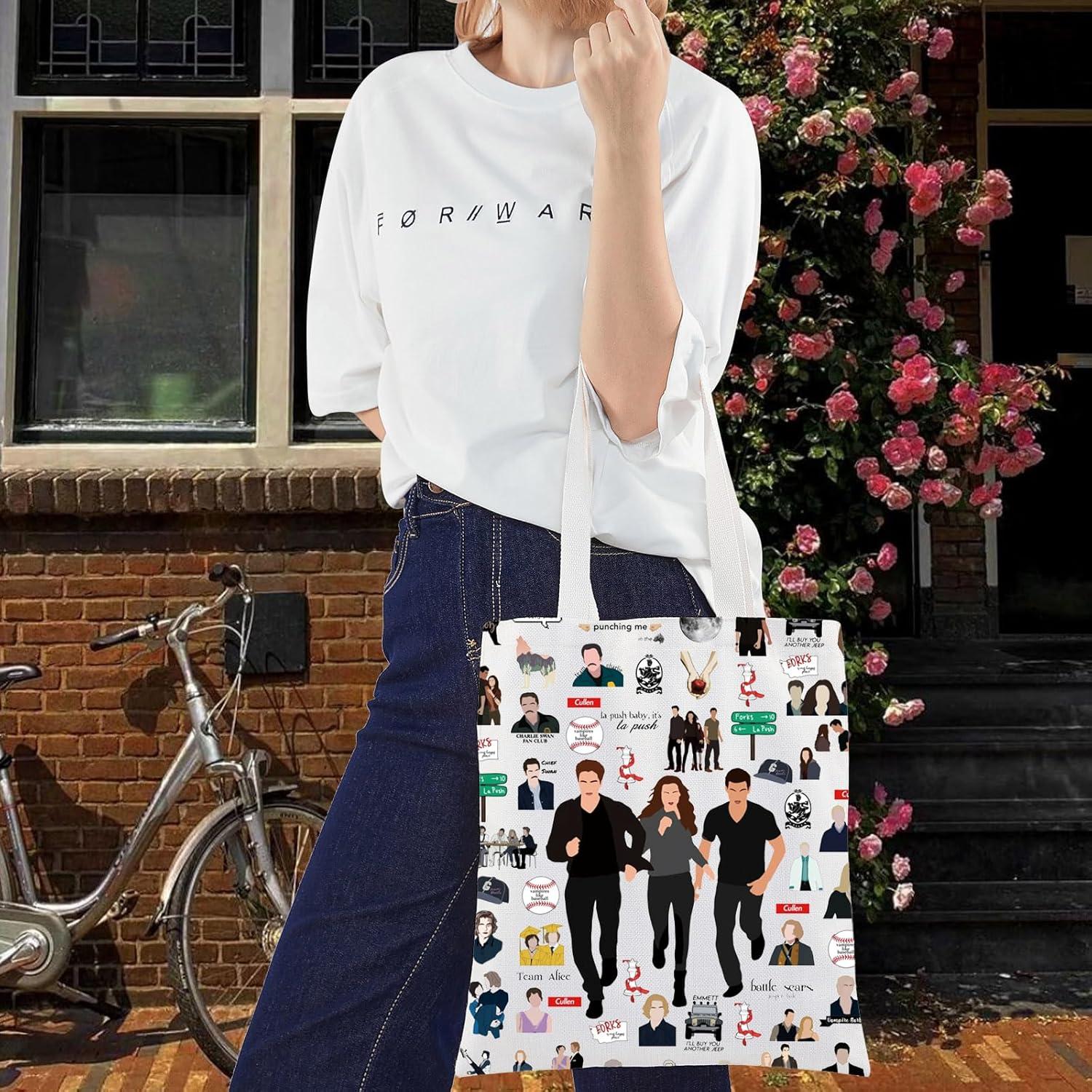 Bolsa Tote de Lona LEVLO Cullen T para Fans de Vampiros