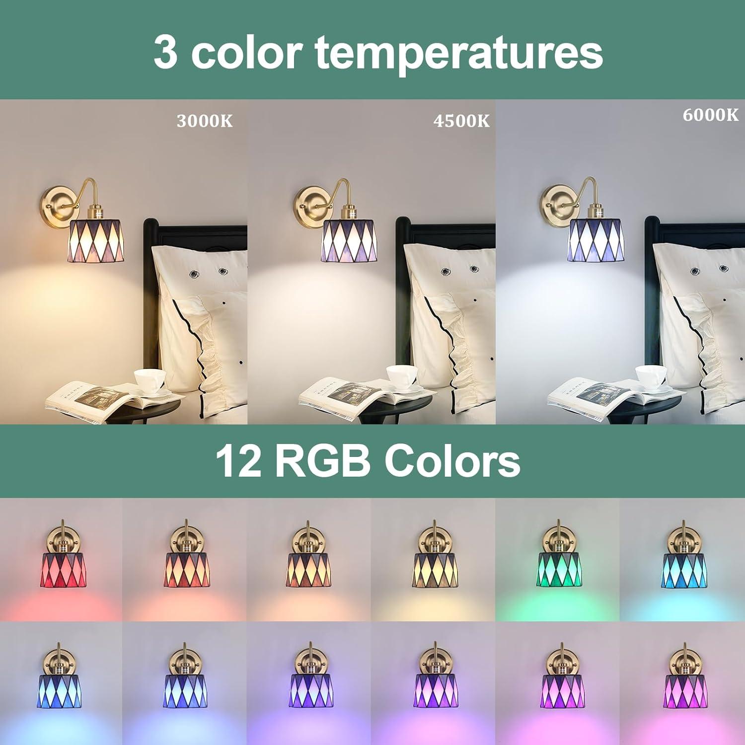 Aplique de Pared Vintage Recargable Feelers 2 Luces 5000mAh RGB