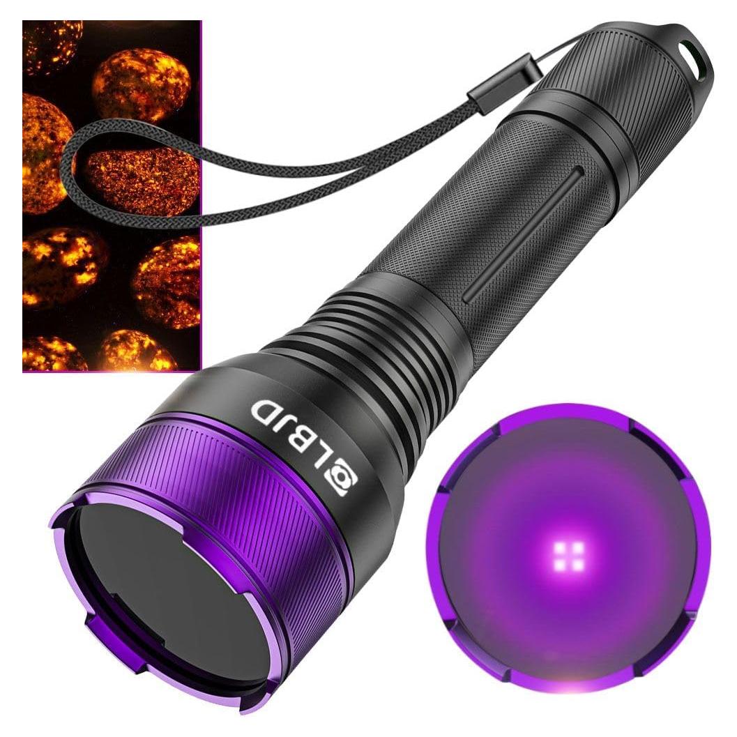 Linterna UV 365NM LBJD Blacklight, Alta Potencia, 15.5cm