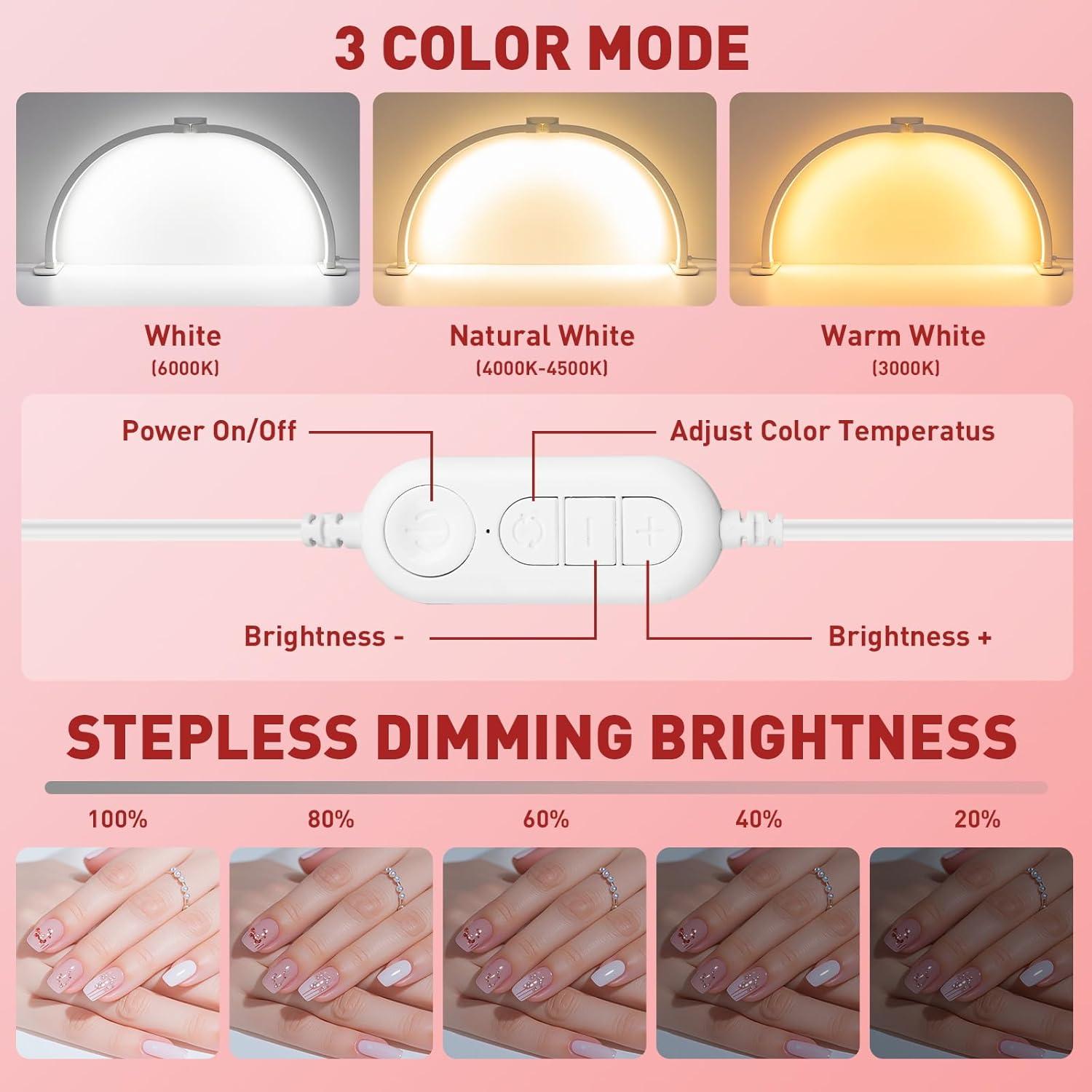 Lámpara de Escritorio Plegable KIRKAS 4700 Lúmenes 3 Modos