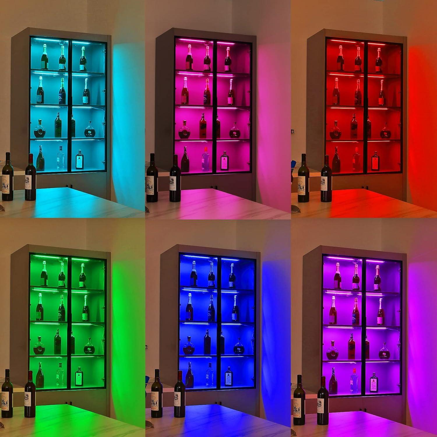 Kit de luces LED bajo gabinete Litever RGB + 5000K regulable
