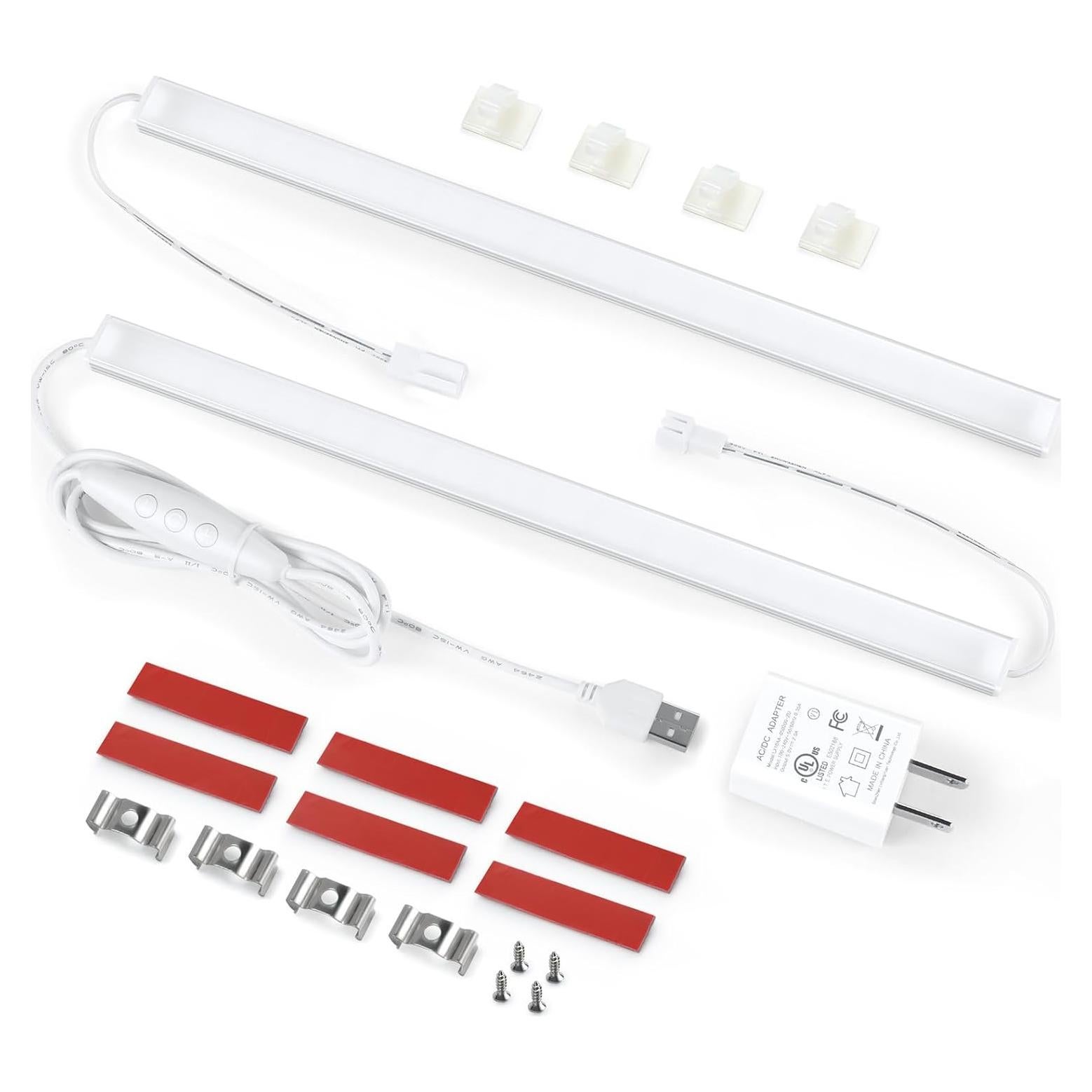 Kit de 2 Barras de Luz LED Litever 30 cm Regulables Luz Diurna