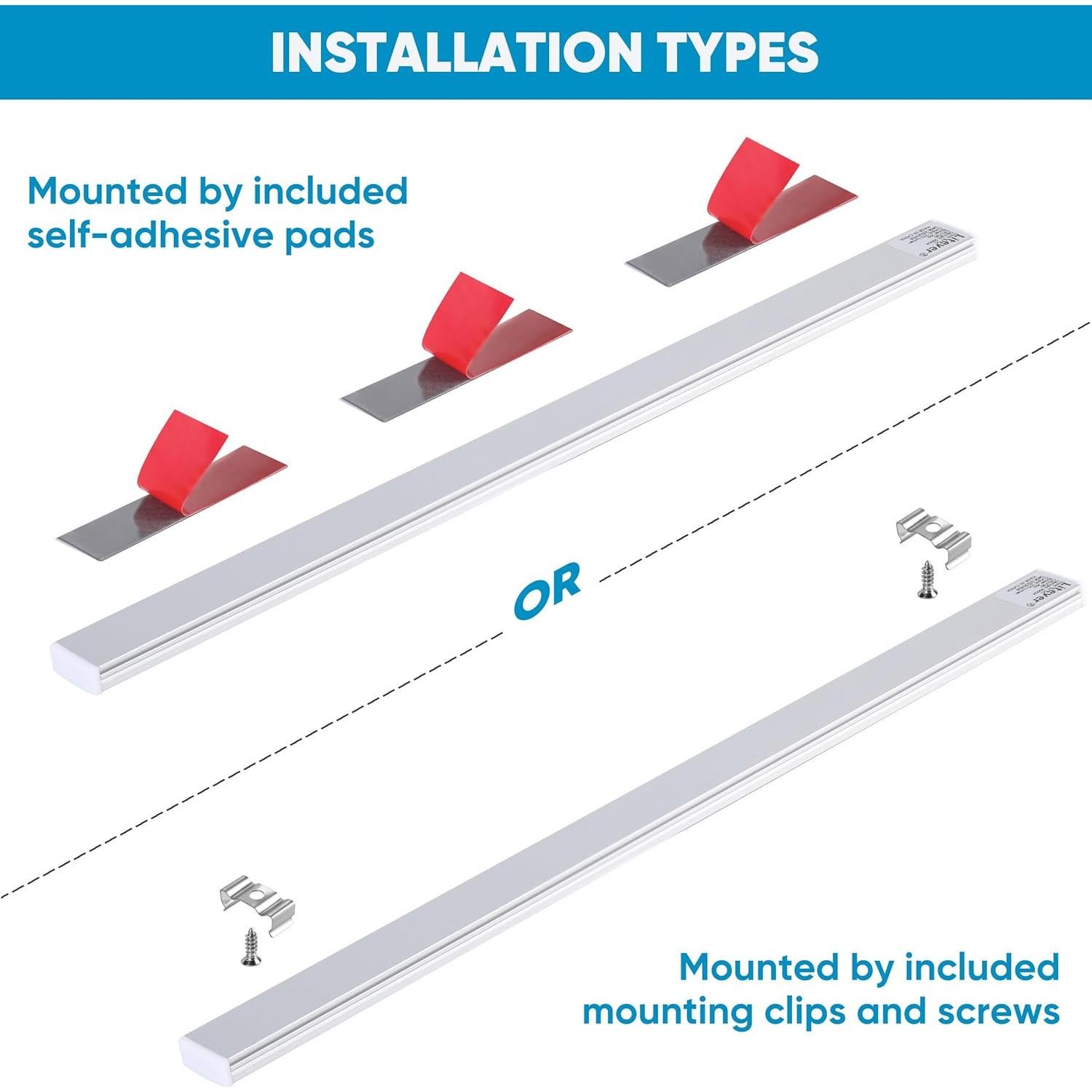 Kit de 2 Barras de Luz LED Litever 30 cm Regulables Luz Diurna