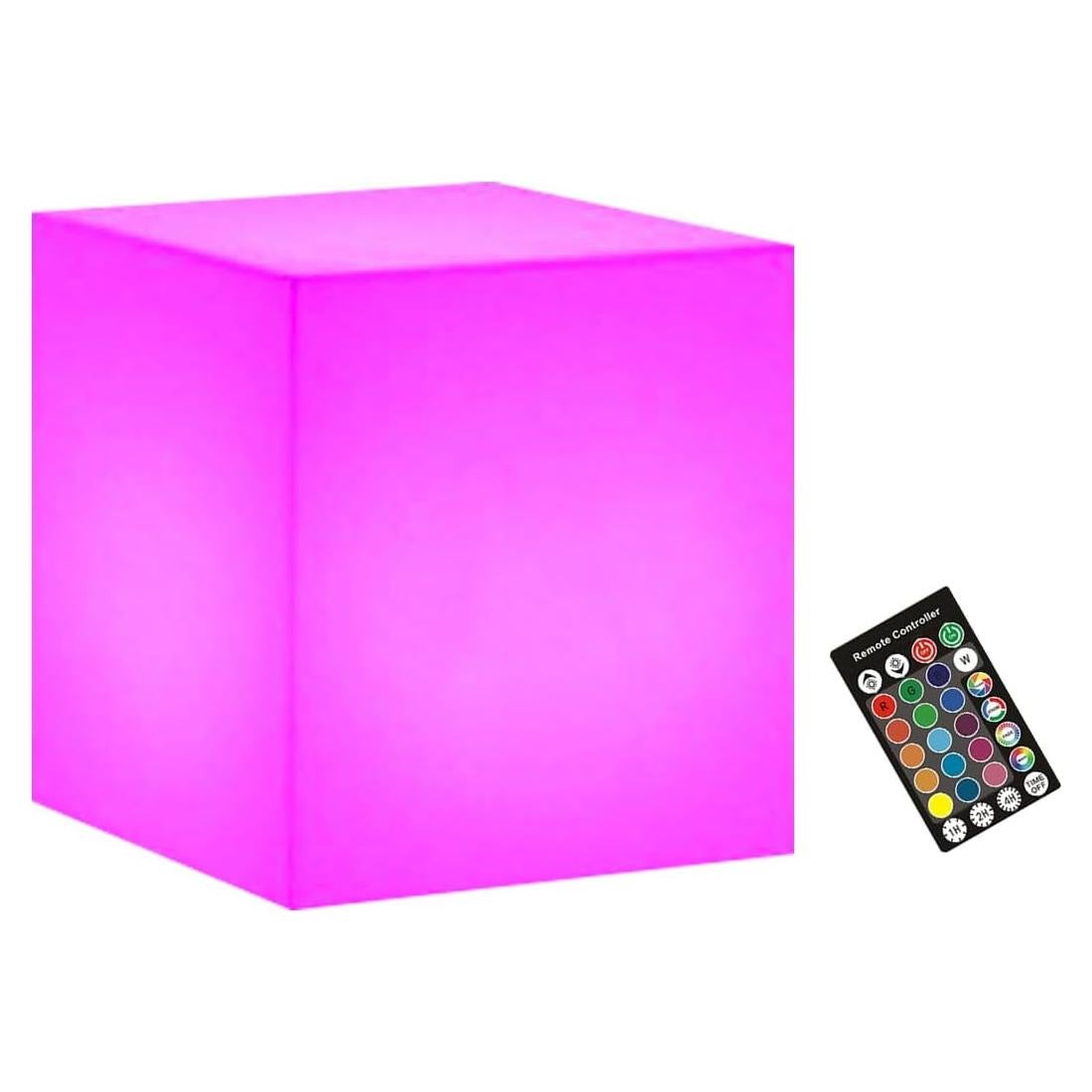 Luz LED Cubo 12.7cm RKDTX con Control Remoto, 16 Colores