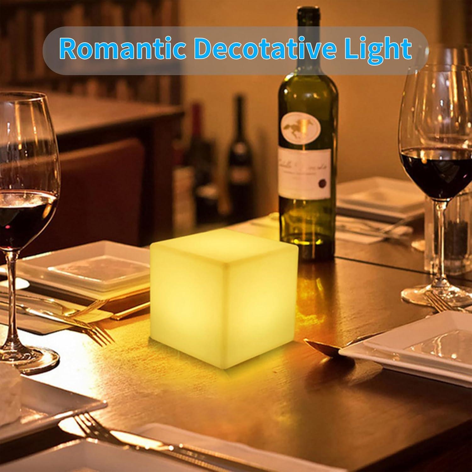 Luz LED Cubo 12.7cm RKDTX con Control Remoto, 16 Colores