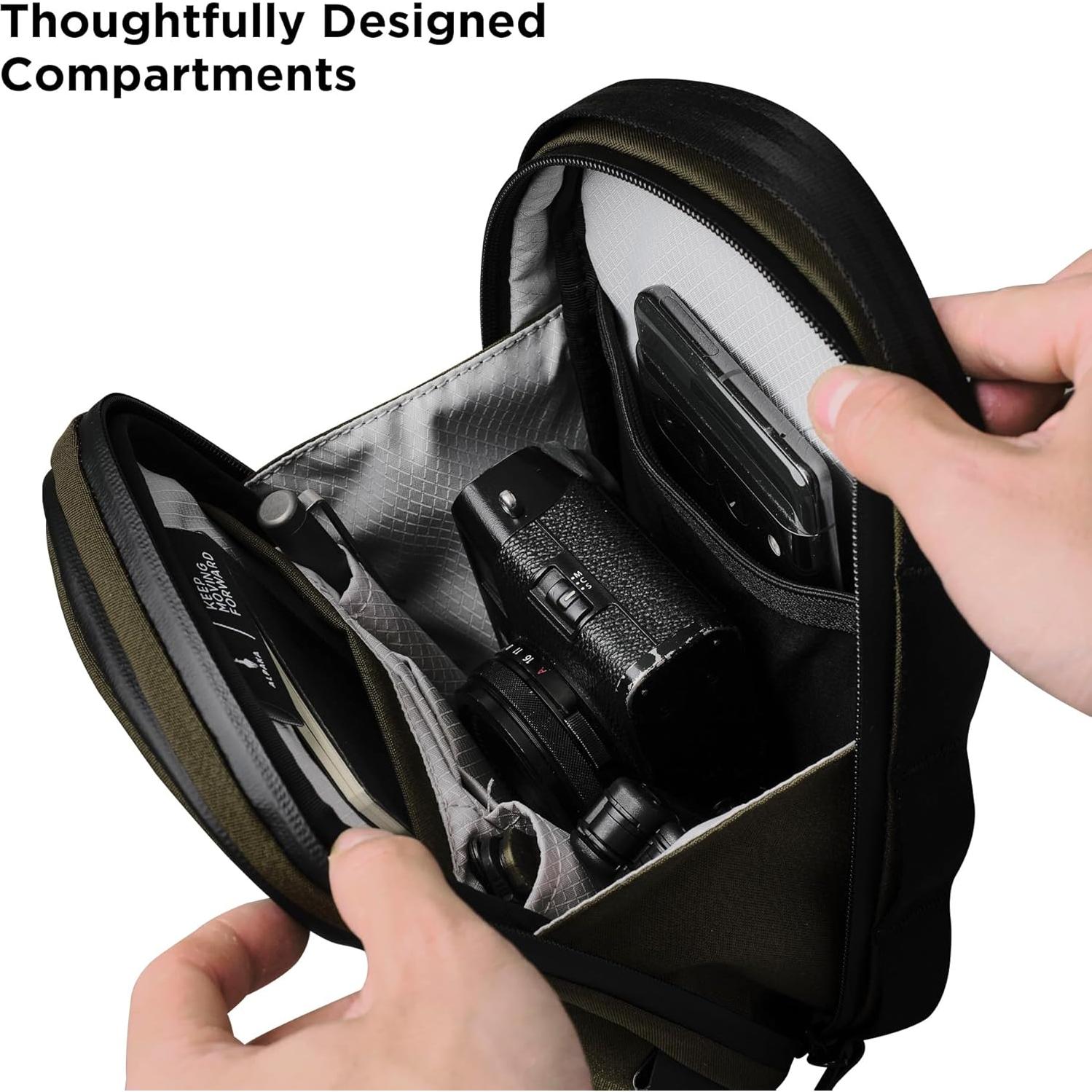 Bolsa Cruzada ALPAKA Metro Sling V2 Verde con Bloqueo RFID