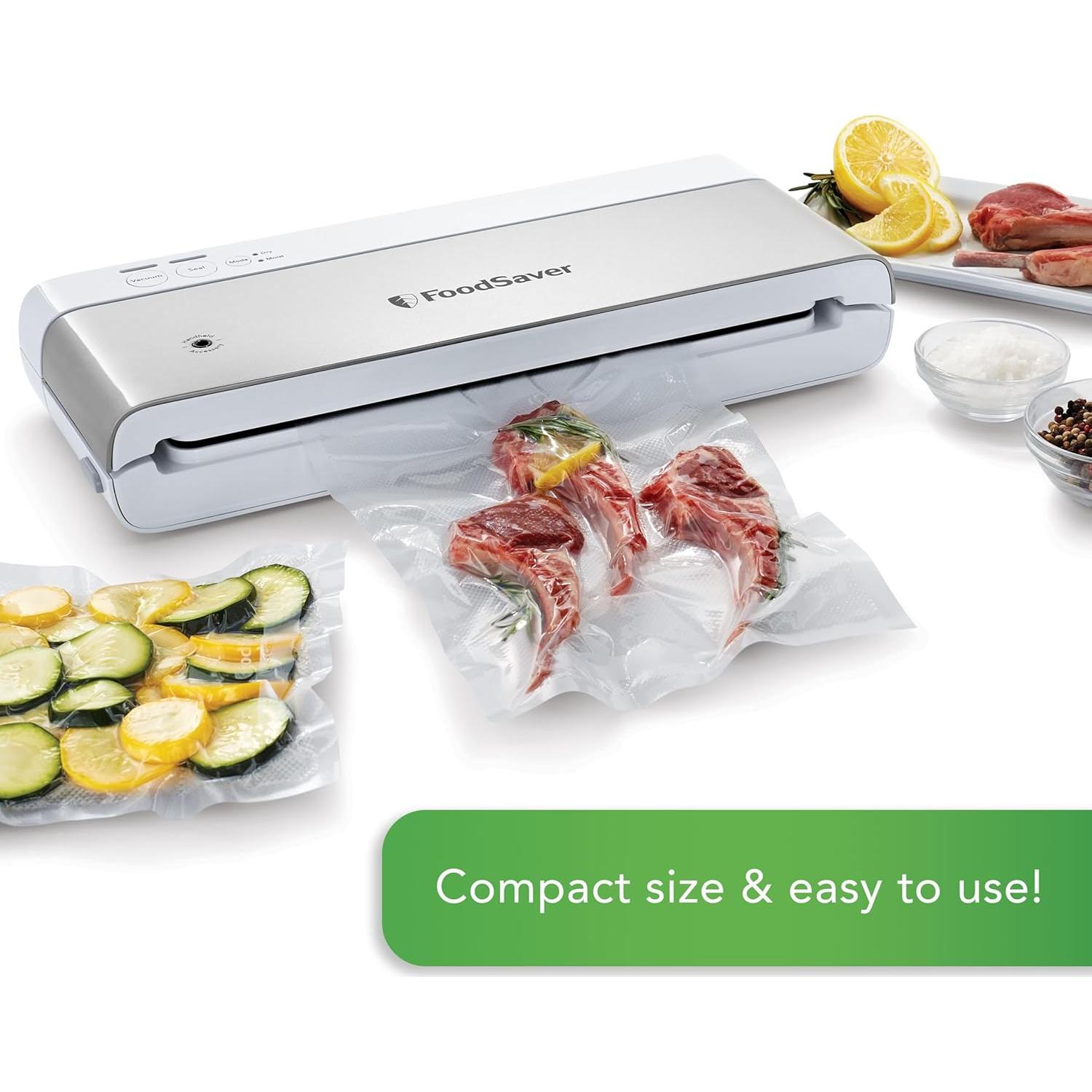 Máquina de Sellado al Vacío FoodSaver Compacta - Blanca