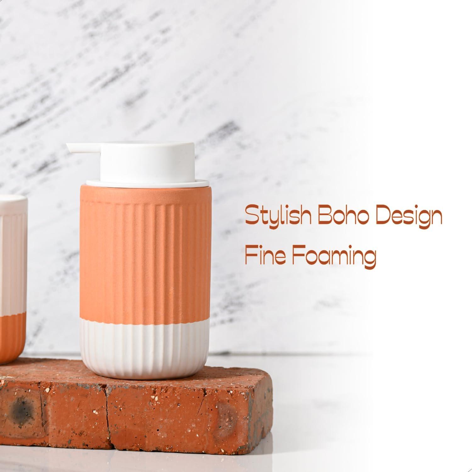 Dispensador de Jabón Cerámica ABBI NIMO 2 Piezas 350 ml