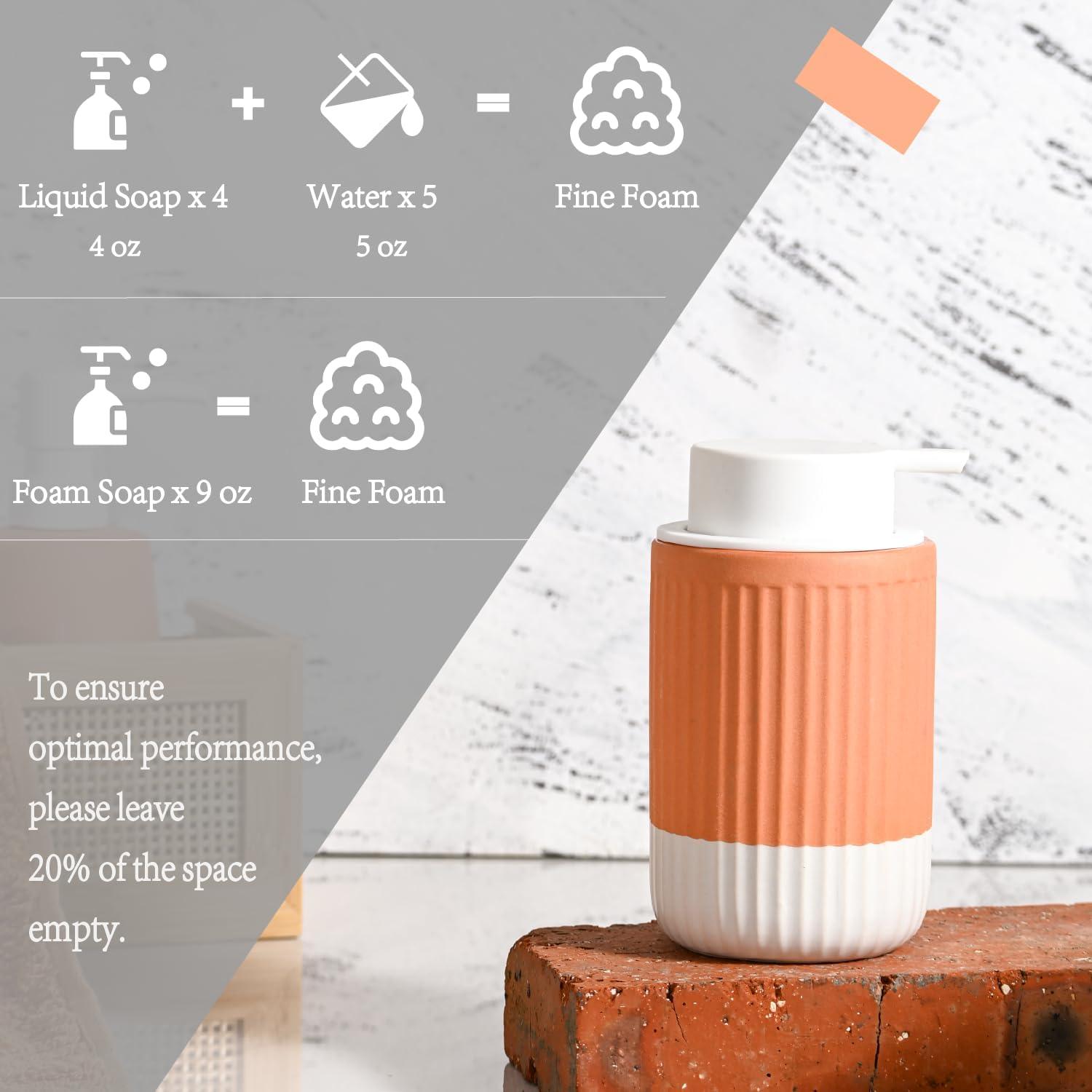 Dispensador de Jabón Cerámica ABBI NIMO 2 Piezas 350 ml