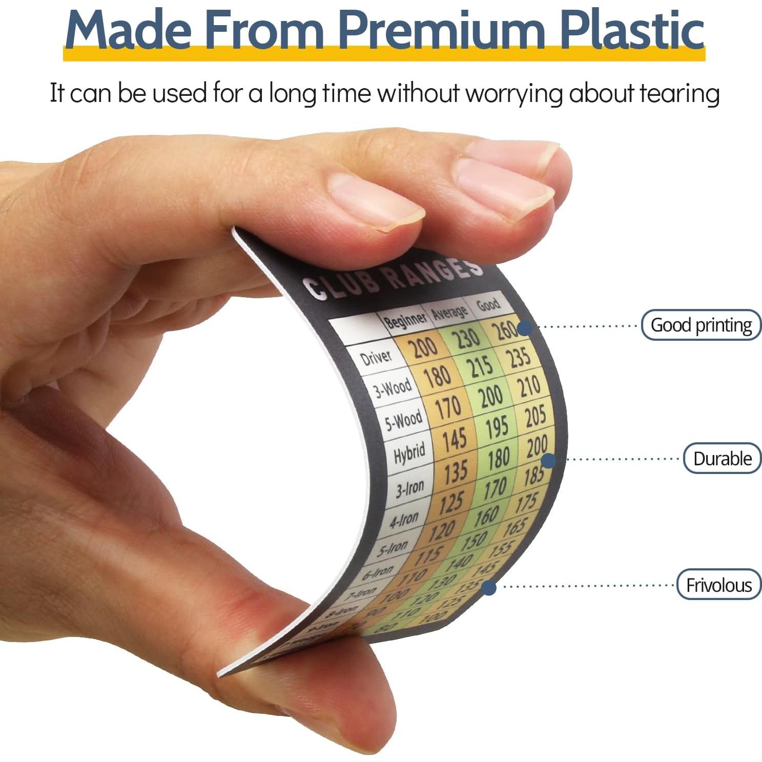 Tarjeta de Distancia de Golf Jemzio Resistente y Práctica