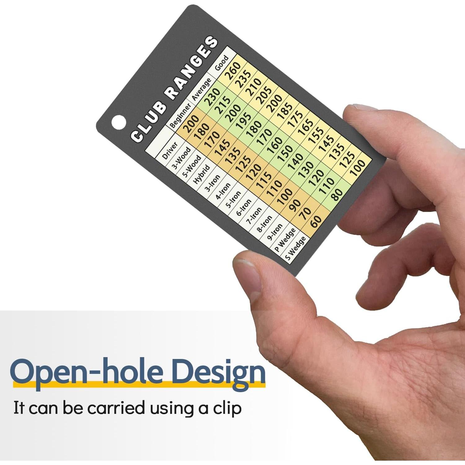 Tarjeta de Distancia de Golf Jemzio Resistente y Práctica