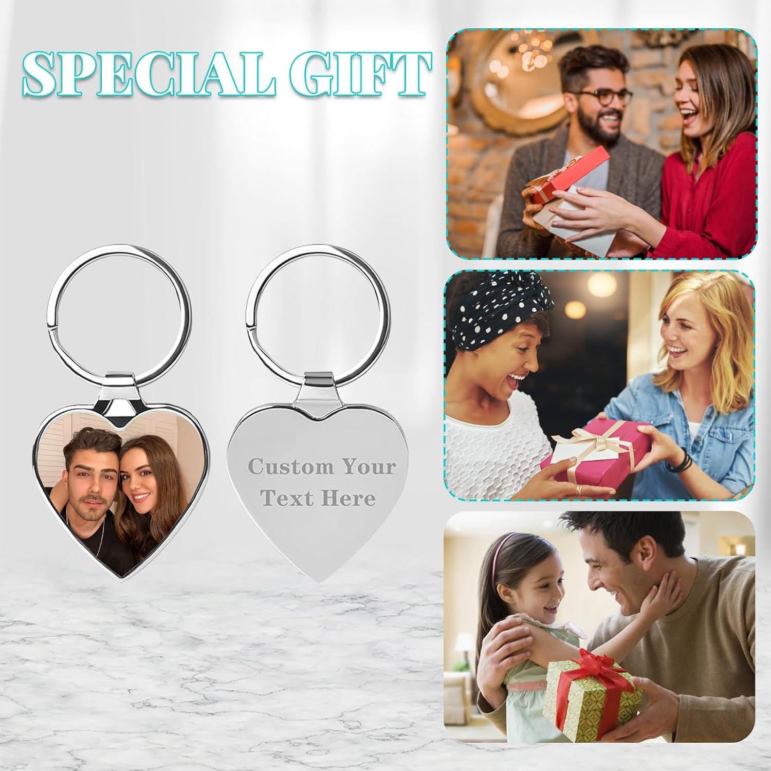 Llave Personalizada con Foto Acero Inoxidable Corazón